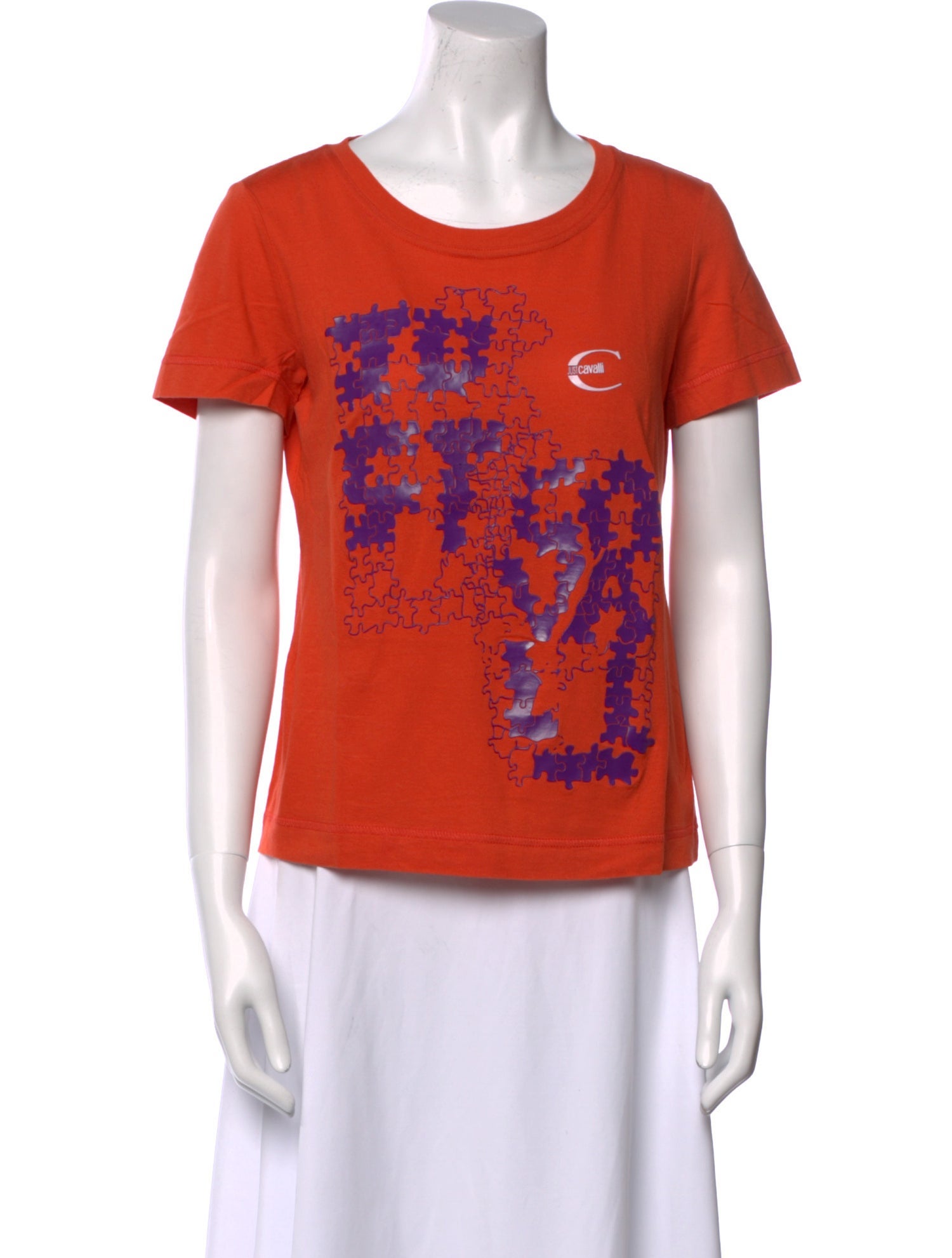 Just Cavalli Graphic Print Crew Neck T-Shirt