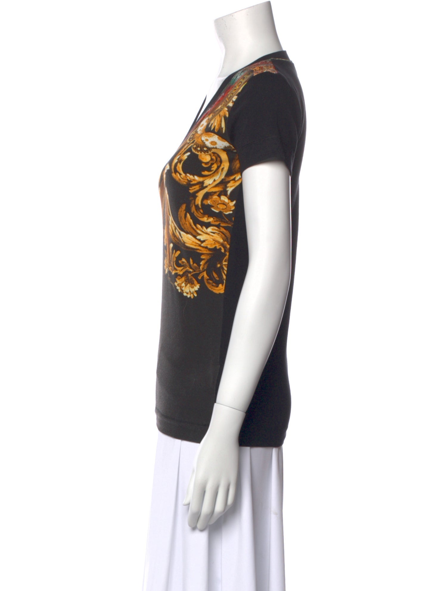 Just Cavalli Graphic Print V-Neck T-Shirt