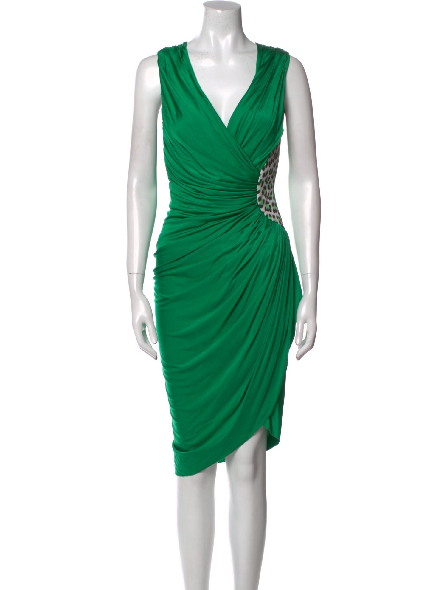 Just Cavalli V-Neck Knee-Length Dress w/ Tags