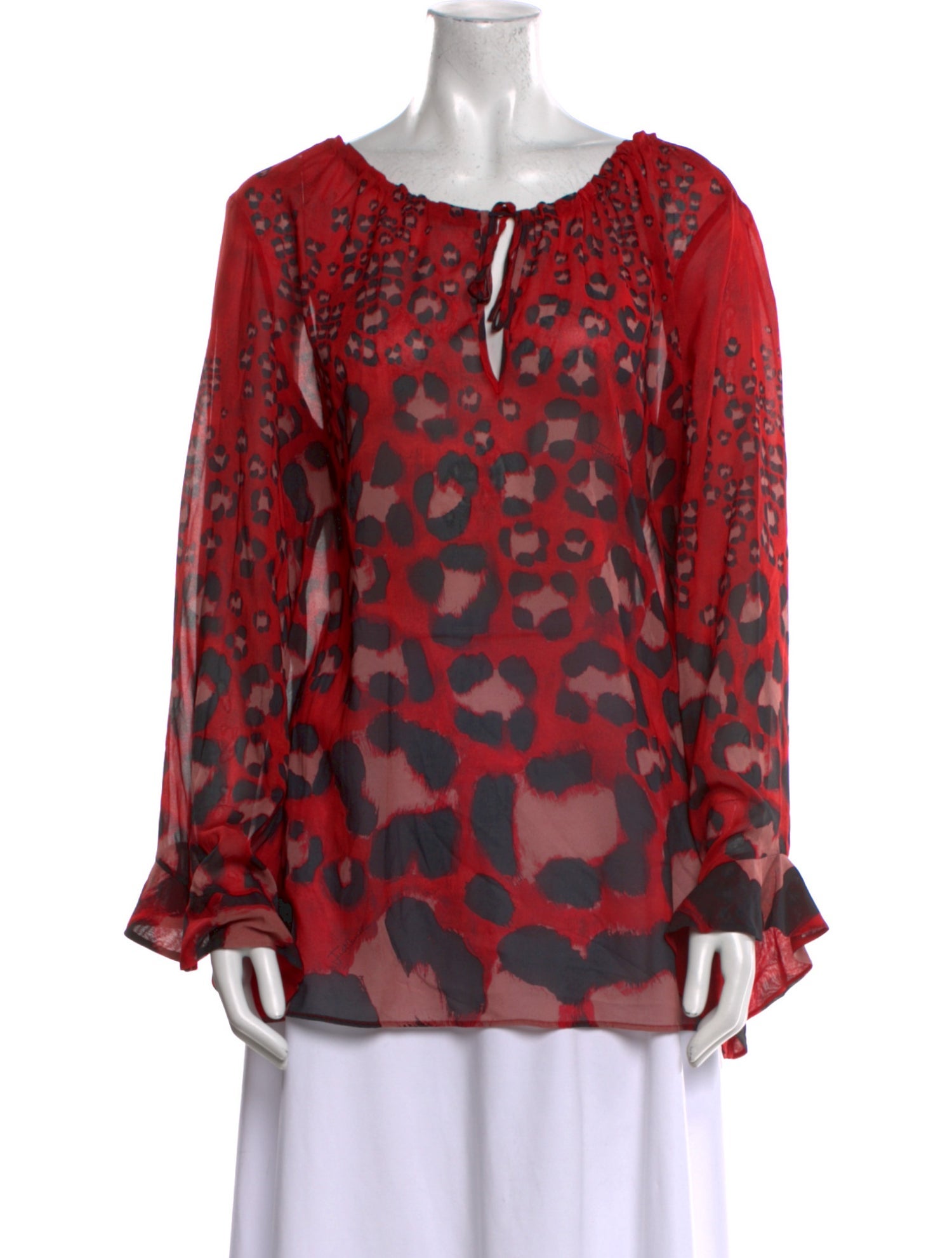 Just Cavalli Silk Animal Print Blouse