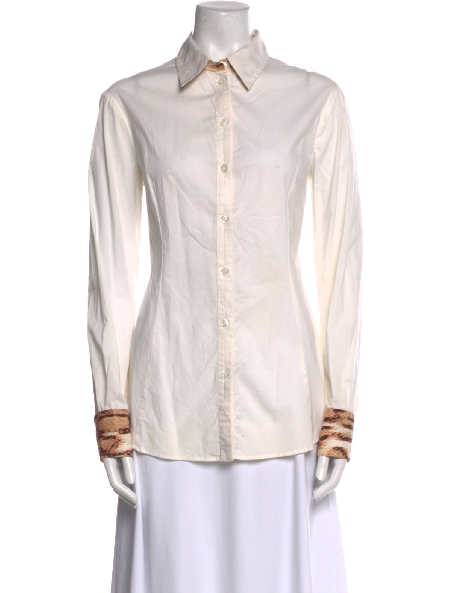 Just Cavalli Long Sleeve Button-Up Top
