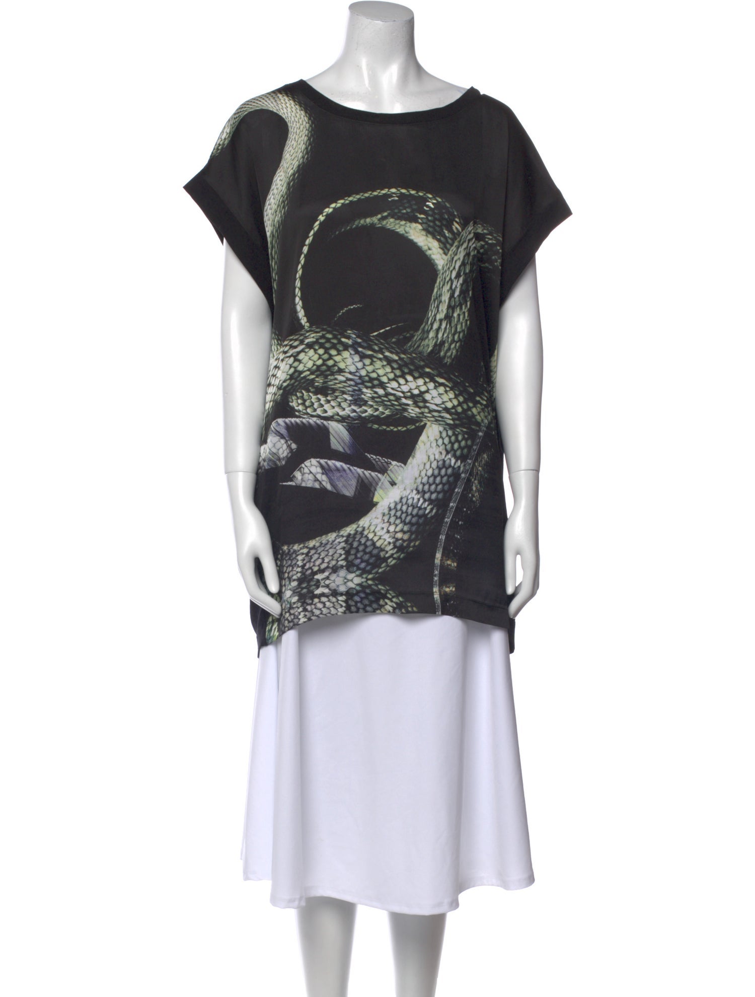Just Cavalli Graphic Print Scoop Neck Tunic