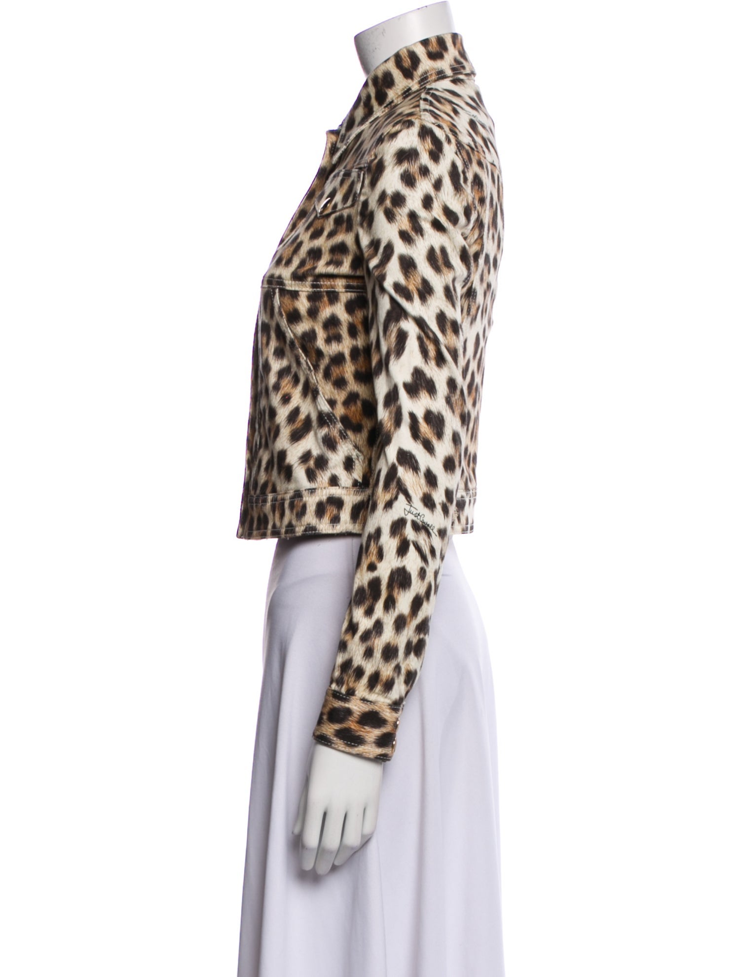 Just Cavalli Animal Print Biker Jacket