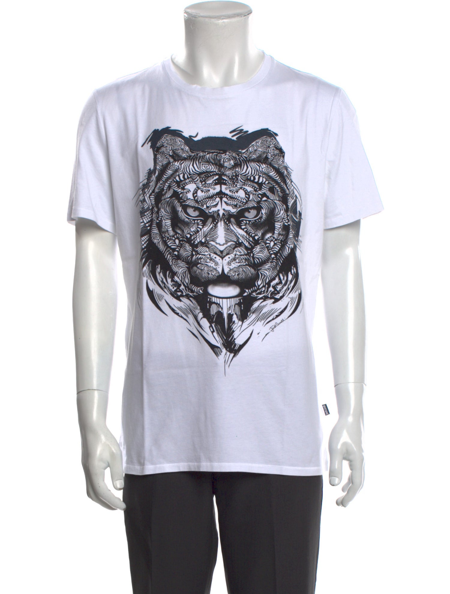 Just Cavalli Graphic Print Crew Neck T-Shirt