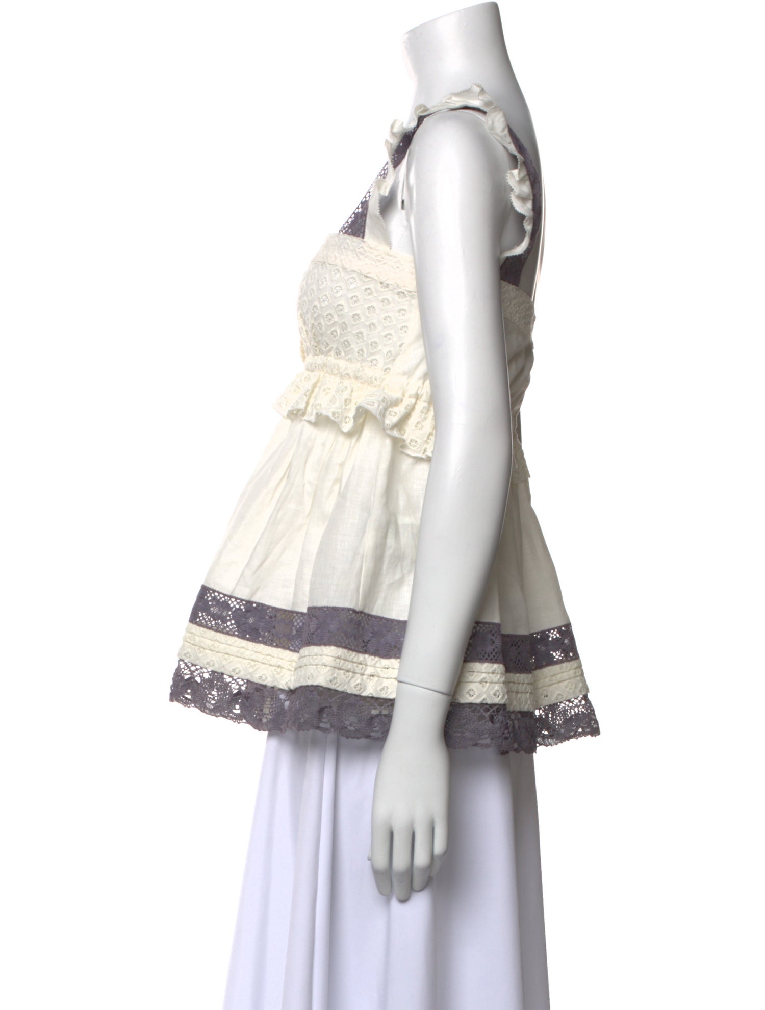 Just Cavalli Striped Square Neckline Blouse