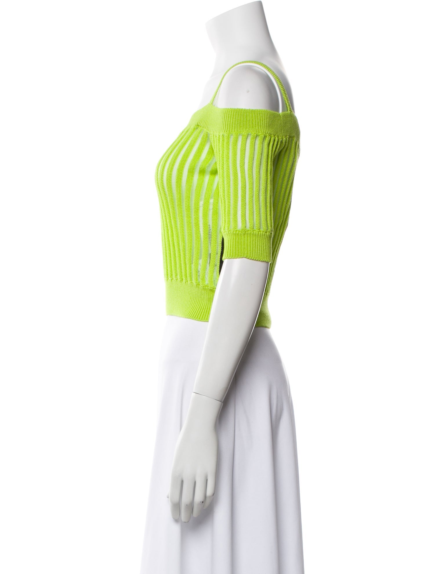 Just Cavalli Square Neckline Short Sleeve Crop Top