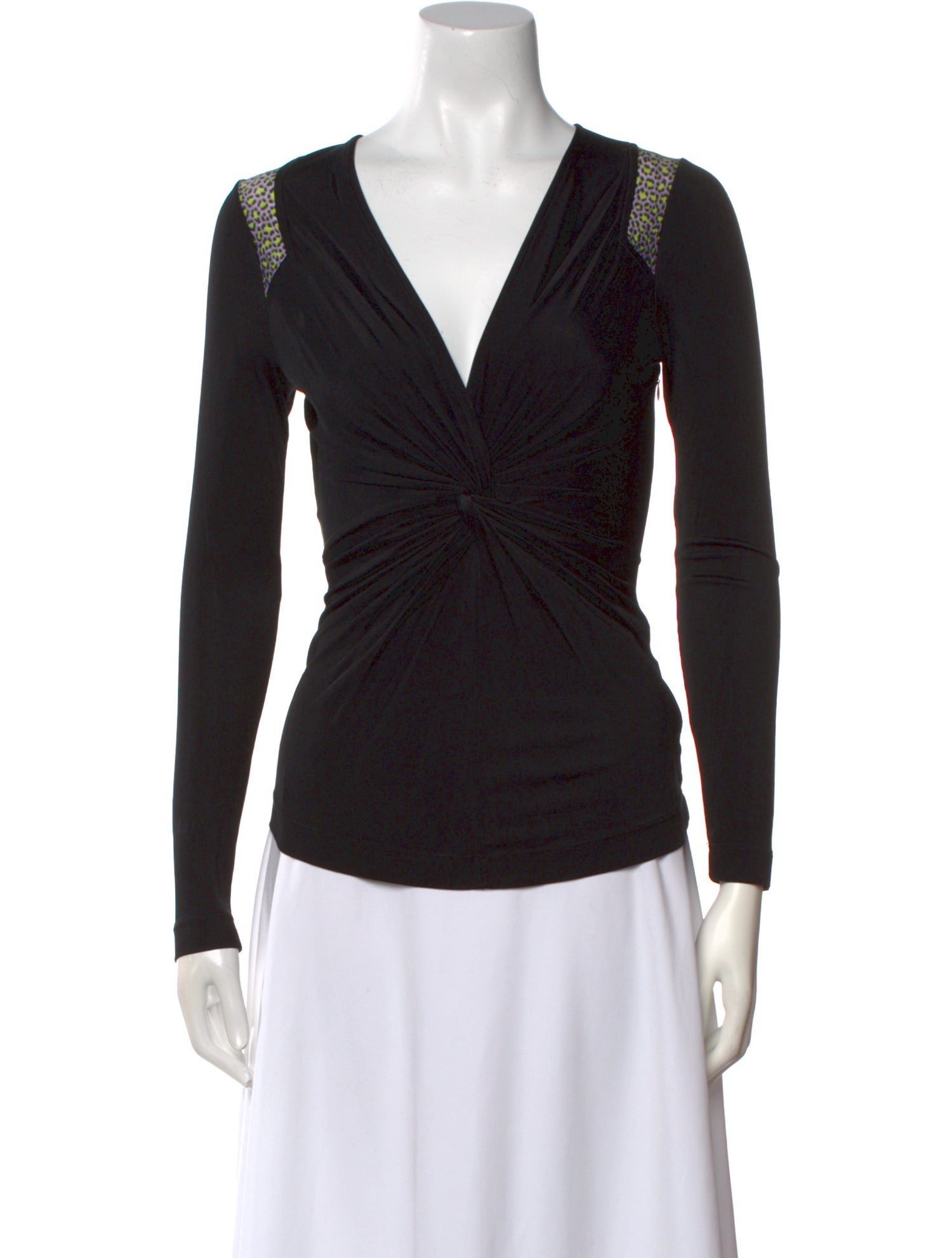 Just Cavalli V-Neck Long Sleeve Top