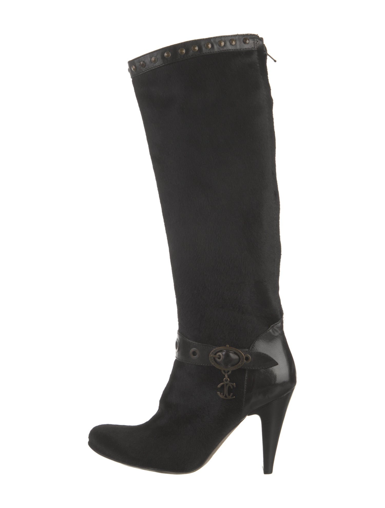 Just Cavalli Ponyhair Studded Accents Boots