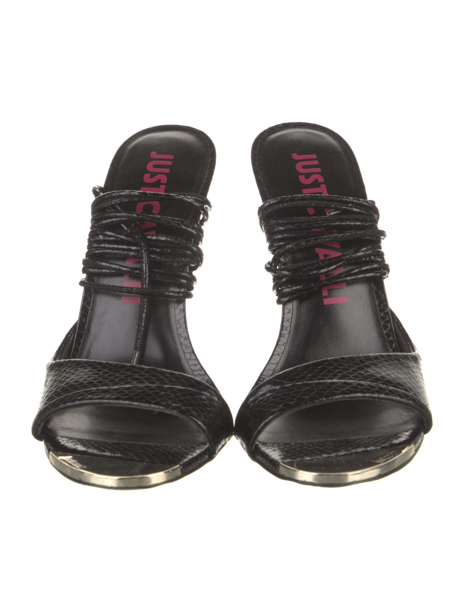 Just Cavalli Leather Gladiator Sandals