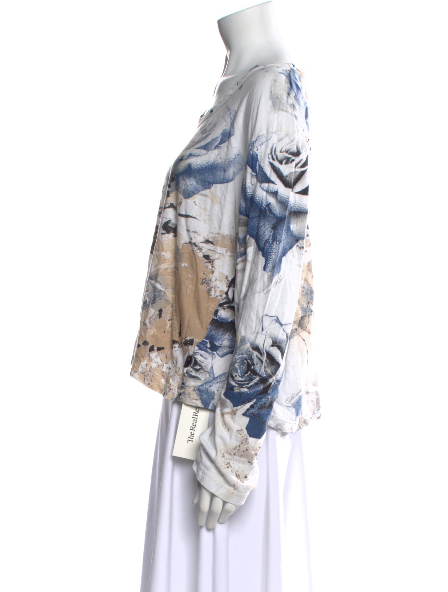 Just Cavalli Printed Bateau Neckline Blouse