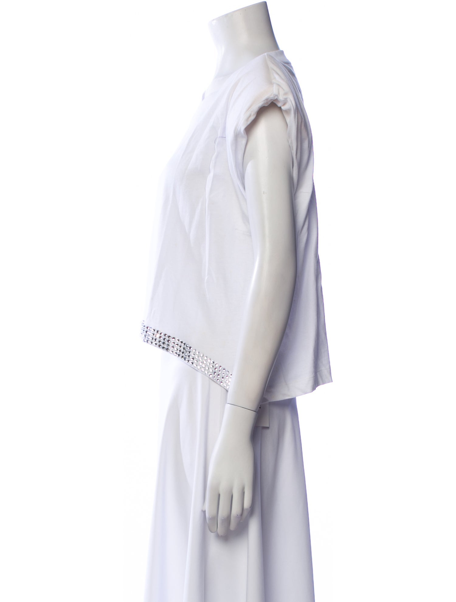 Just Cavalli Scoop Neck Sleeveless Crop Top