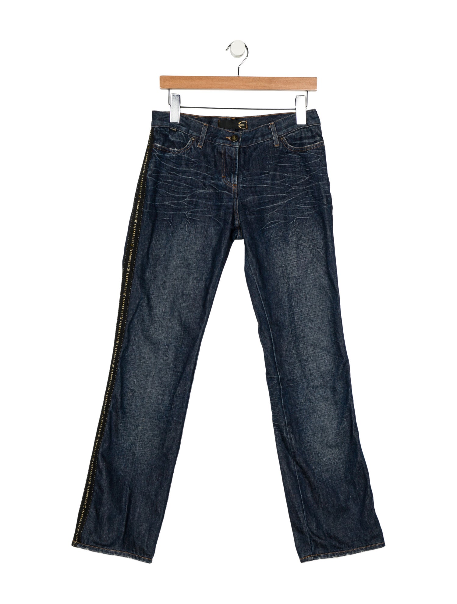 Just Cavalli Mid-Rise Straight Leg Jeans