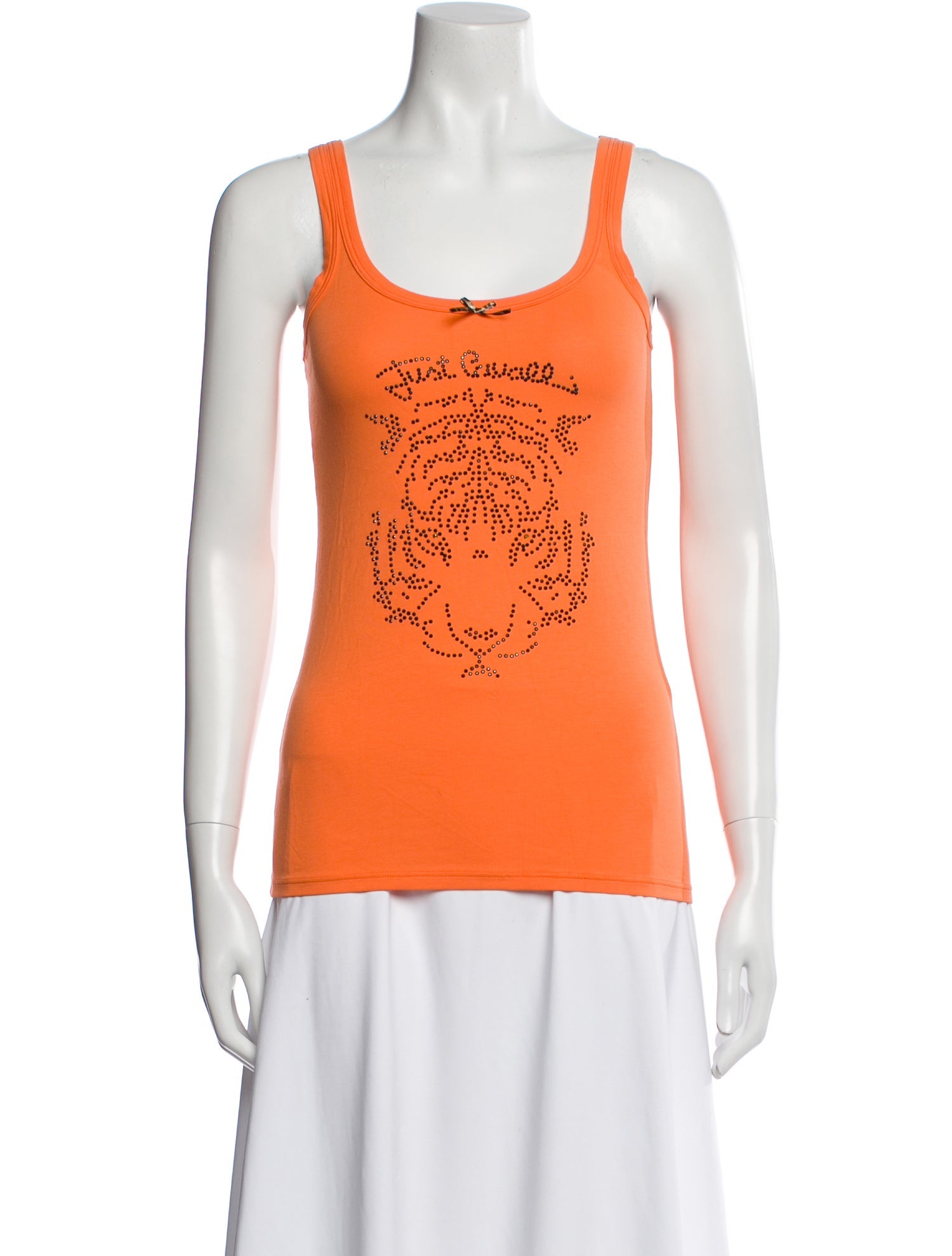 Just Cavalli Graphic Print Scoop Neck Top