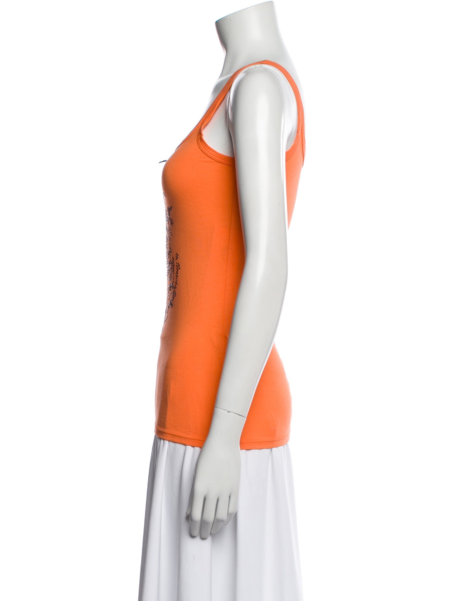 Just Cavalli Graphic Print Scoop Neck Top