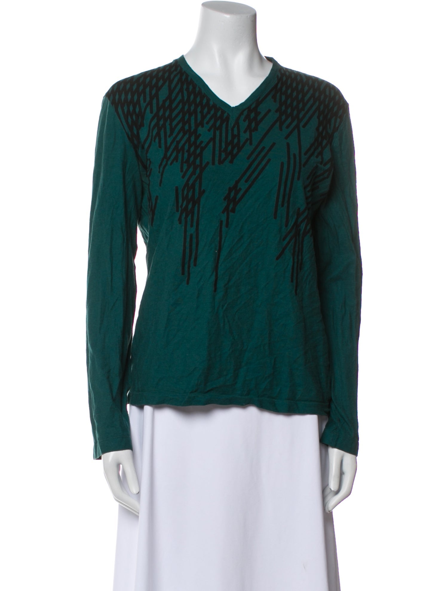 Just Cavalli V-Neck Long Sleeve Blouse