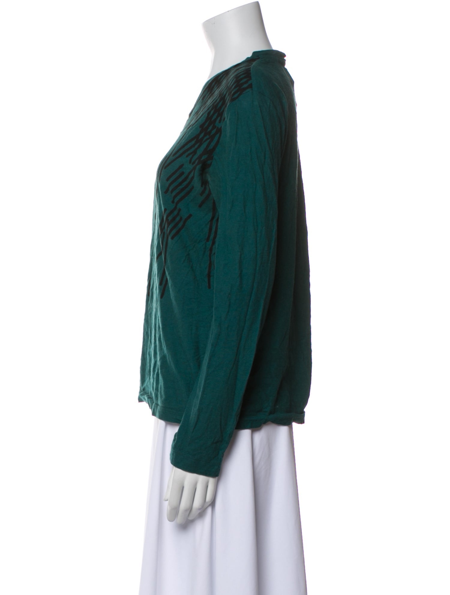 Just Cavalli V-Neck Long Sleeve Blouse