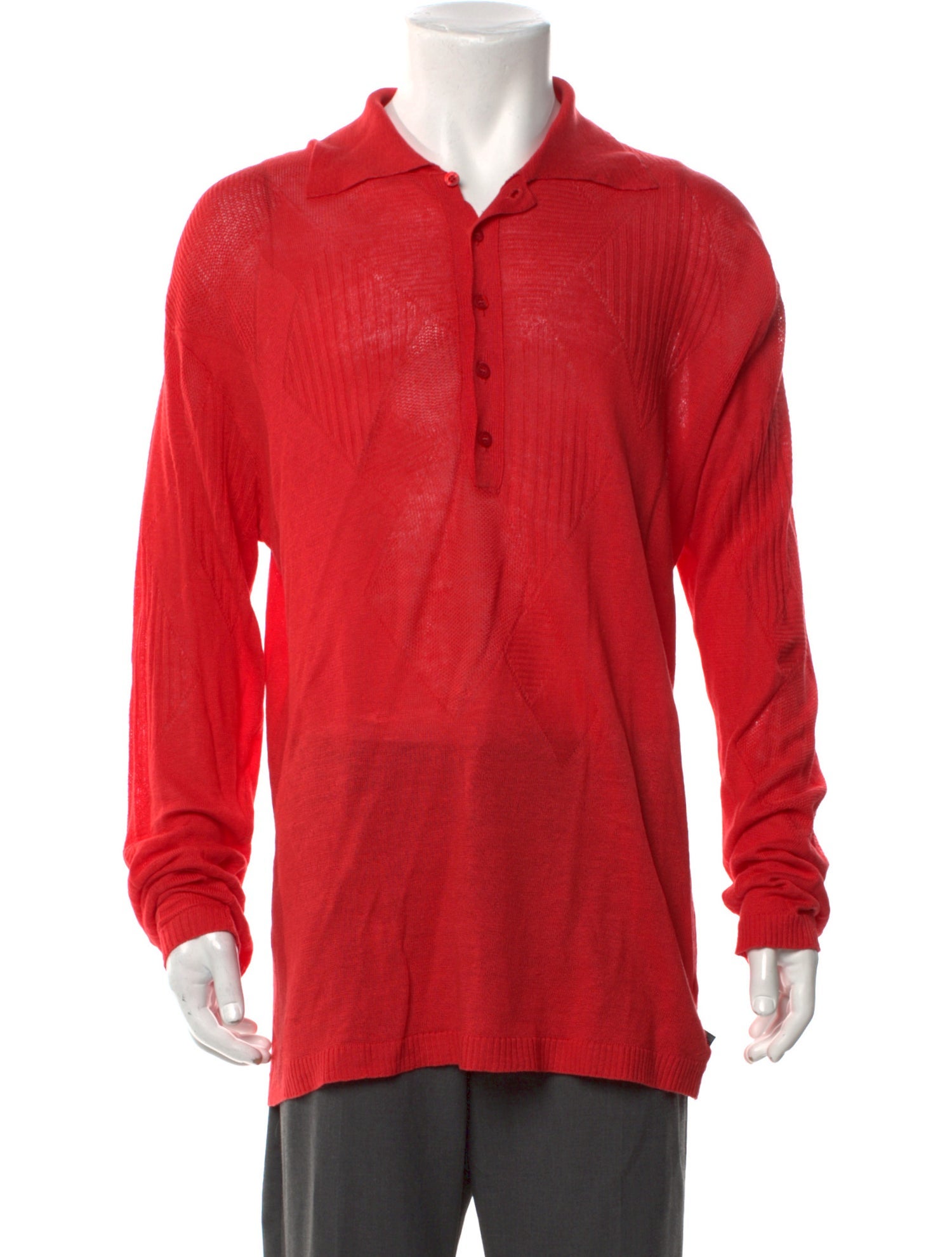 Just Cavalli Collar Long Sleeve Polo Sweater