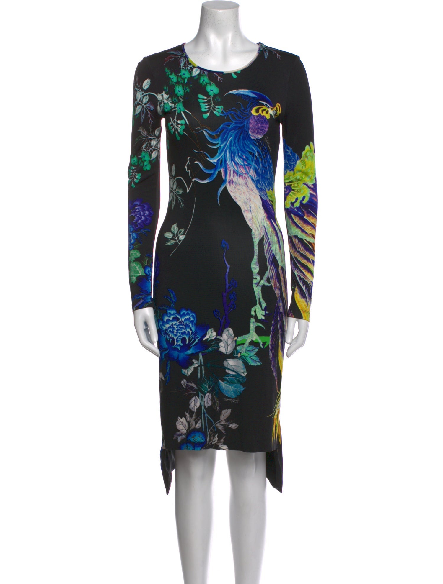 Just Cavalli Floral Print Midi Length Dress