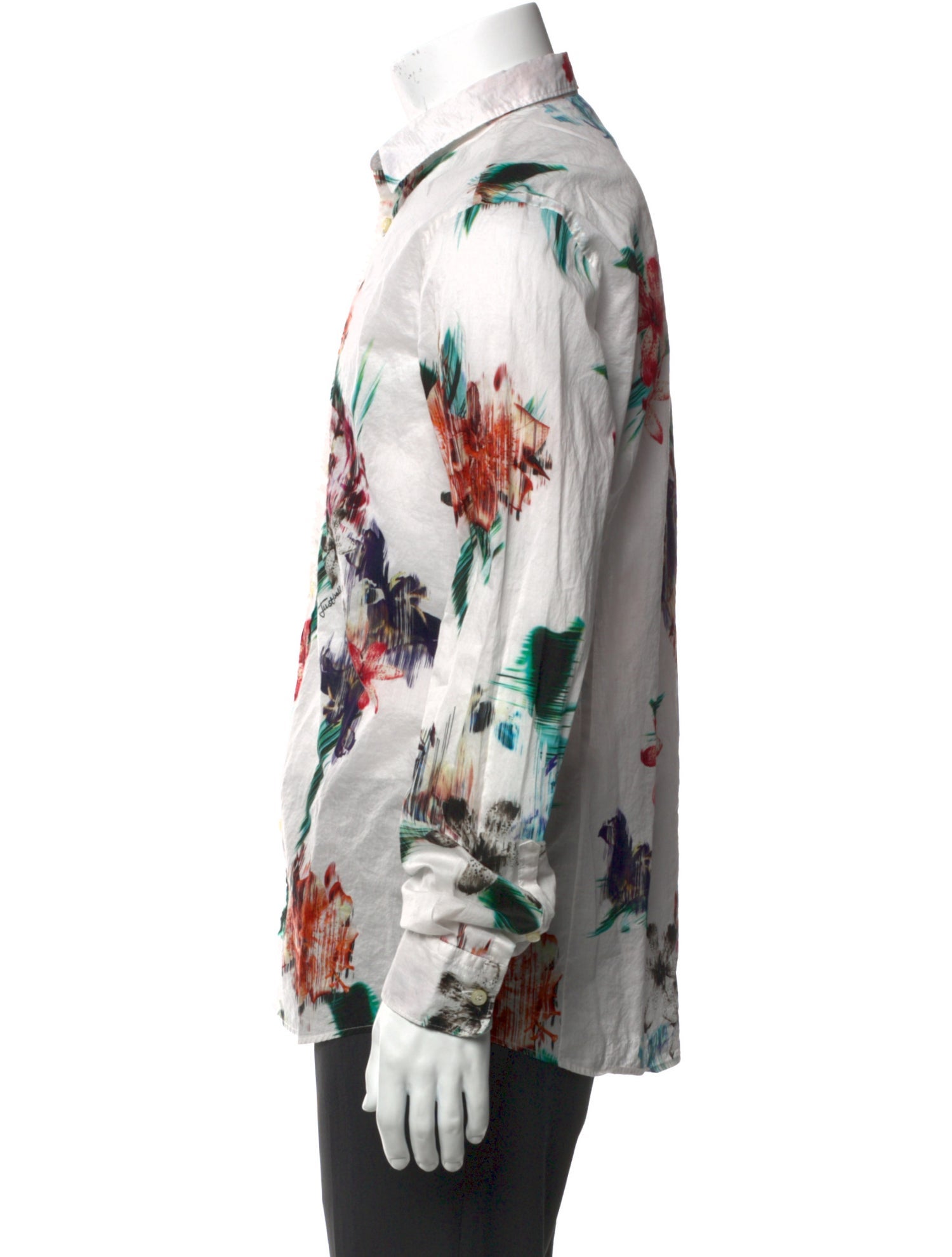 Just Cavalli Floral Print Long Sleeve Shirt