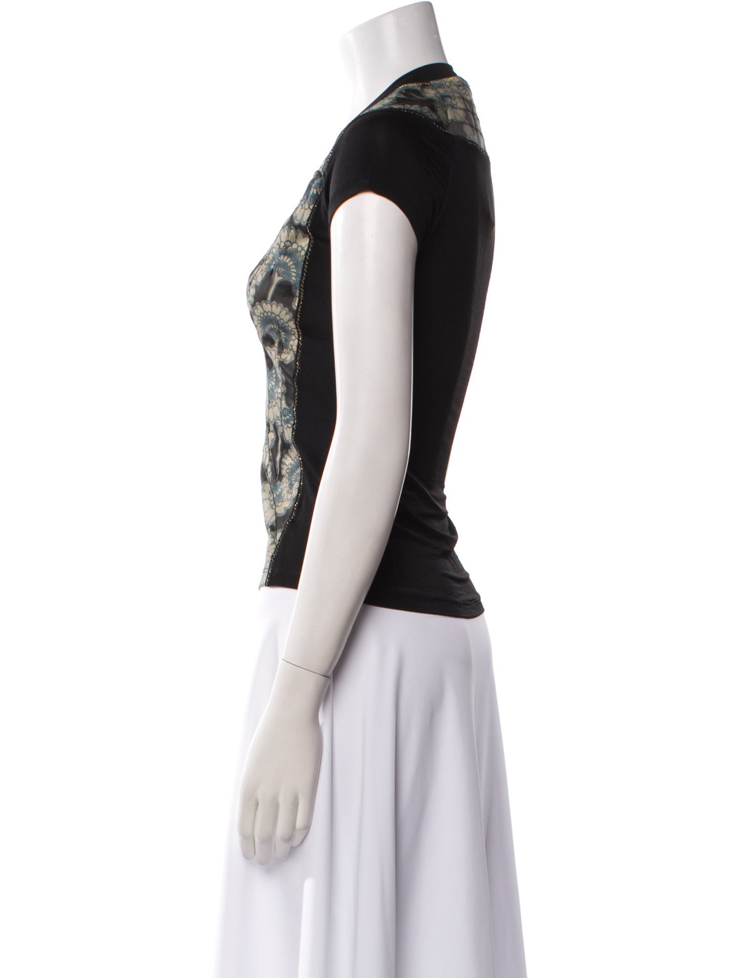 Just Cavalli Printed V-Neck T-Shirt