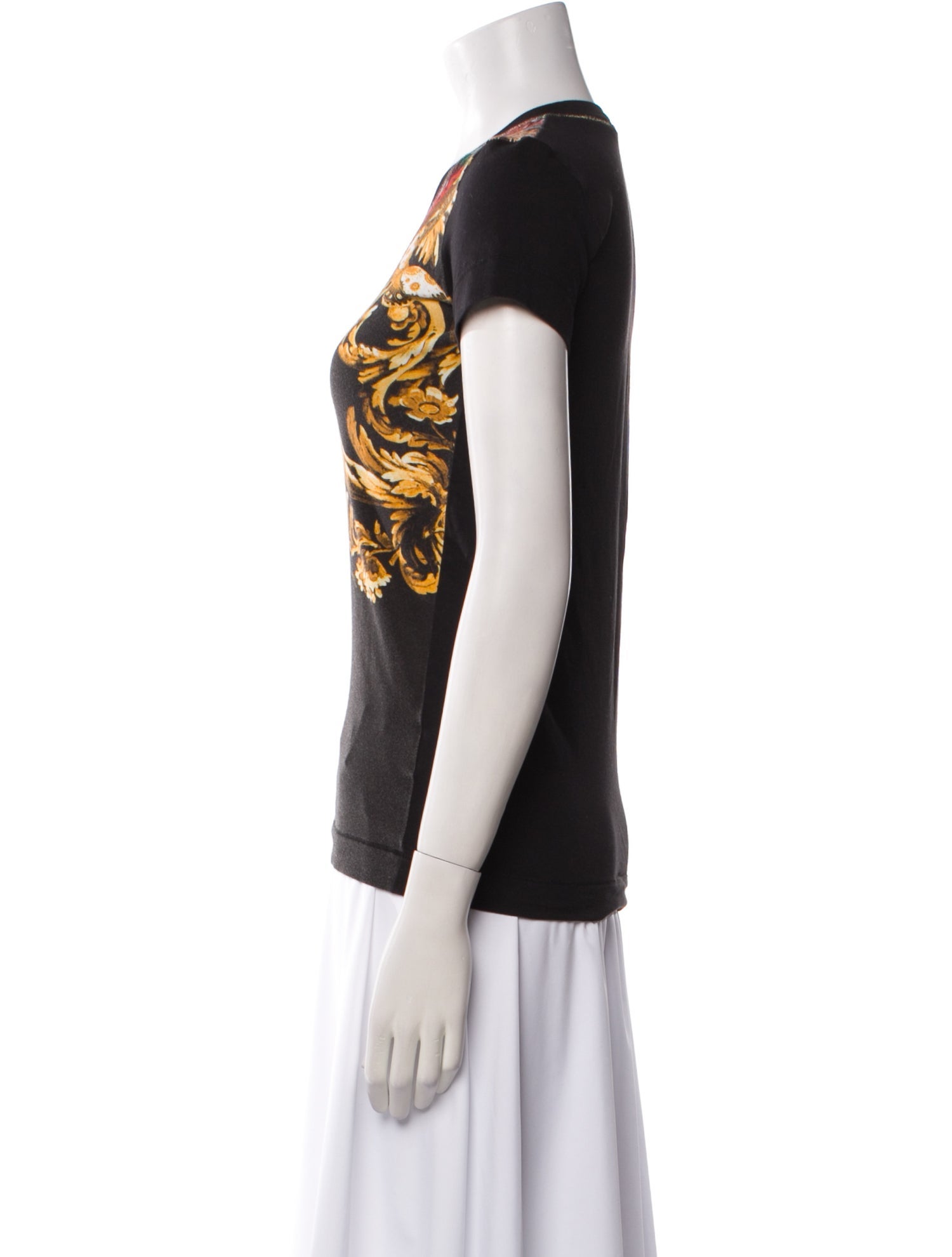 Just Cavalli Graphic Print V-Neck T-Shirt