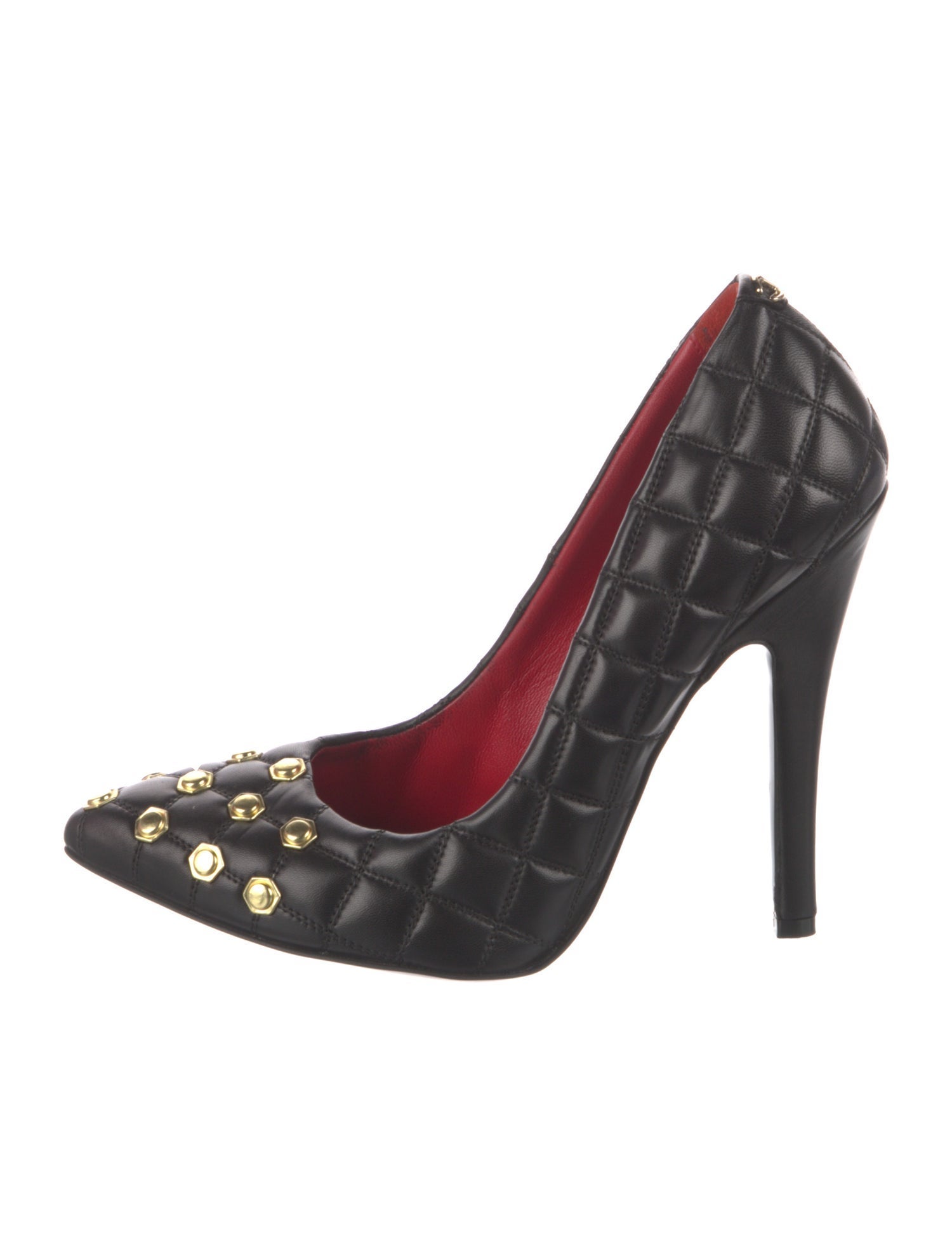Just Cavalli Leather Studded Accents Pumps