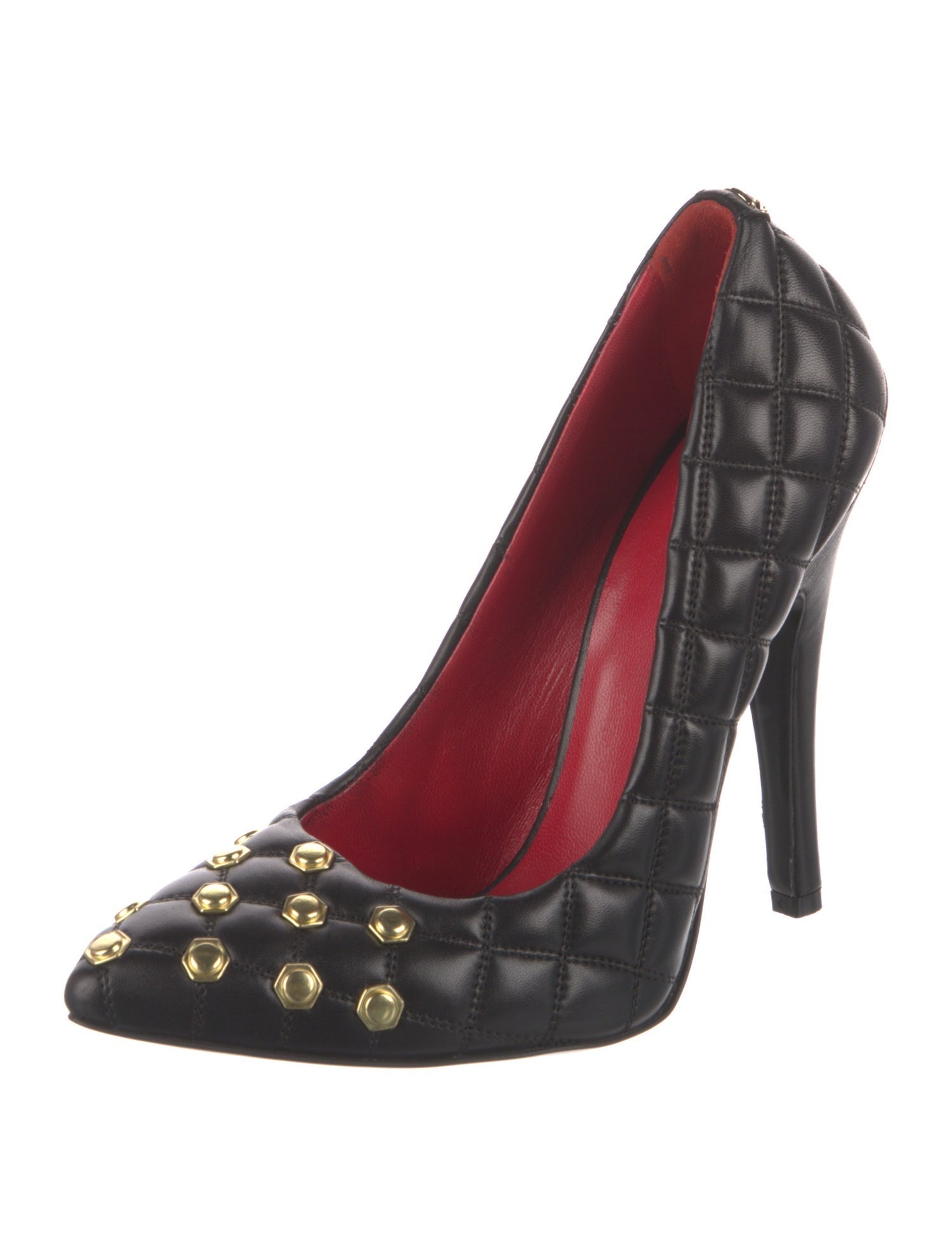 Just Cavalli Leather Studded Accents Pumps