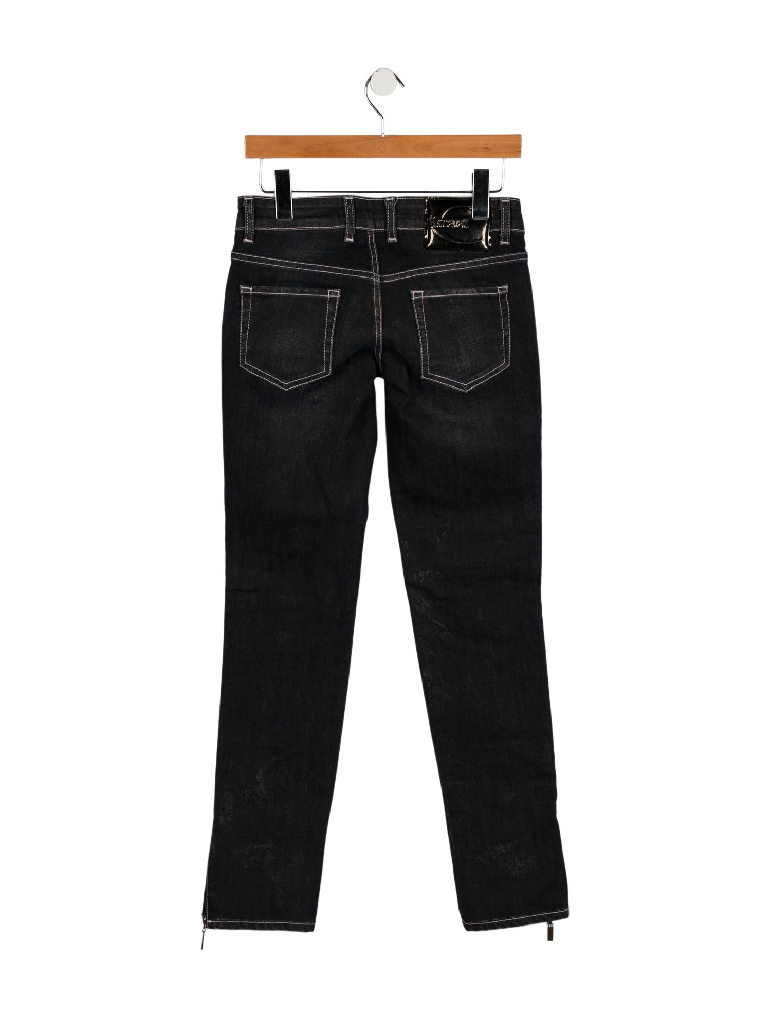 Just Cavalli Low-Rise Straight Leg Jeans