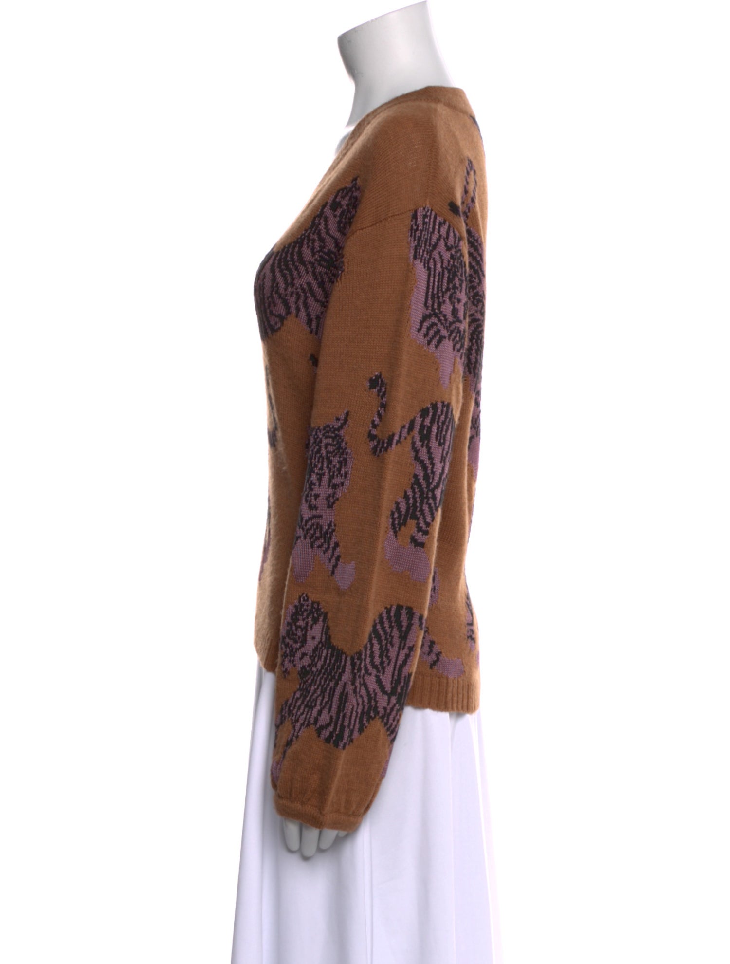 Just Cavalli Printed V-Neck Sweater