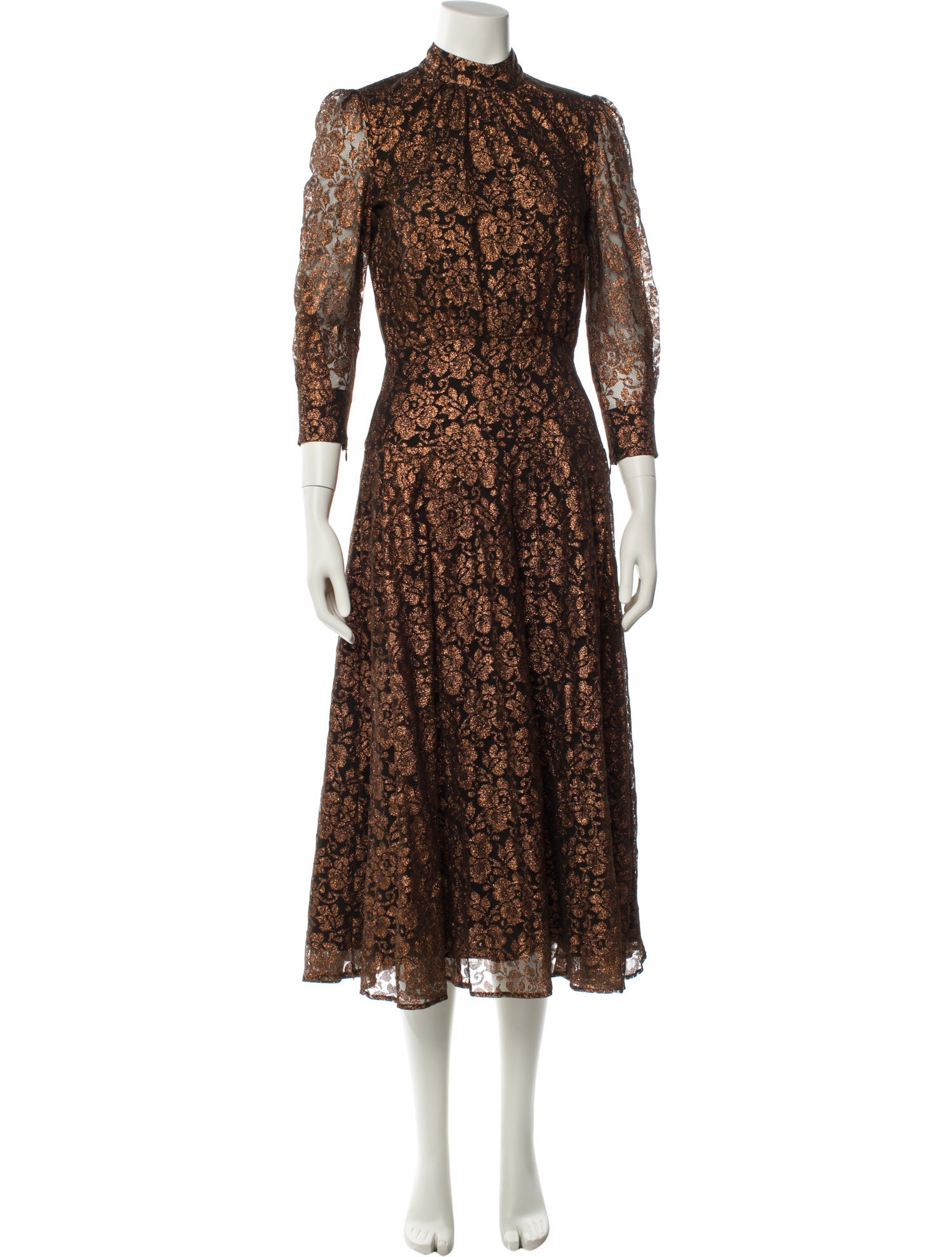 Just Cavalli Lace Pattern Midi Length Dress