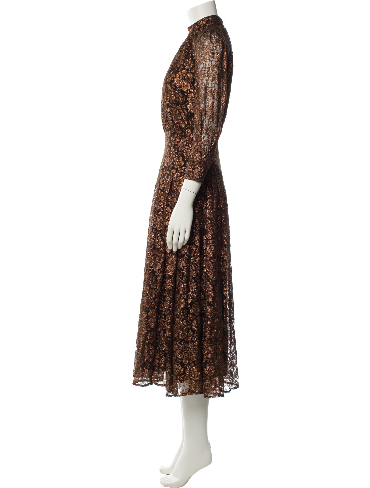 Just Cavalli Lace Pattern Midi Length Dress