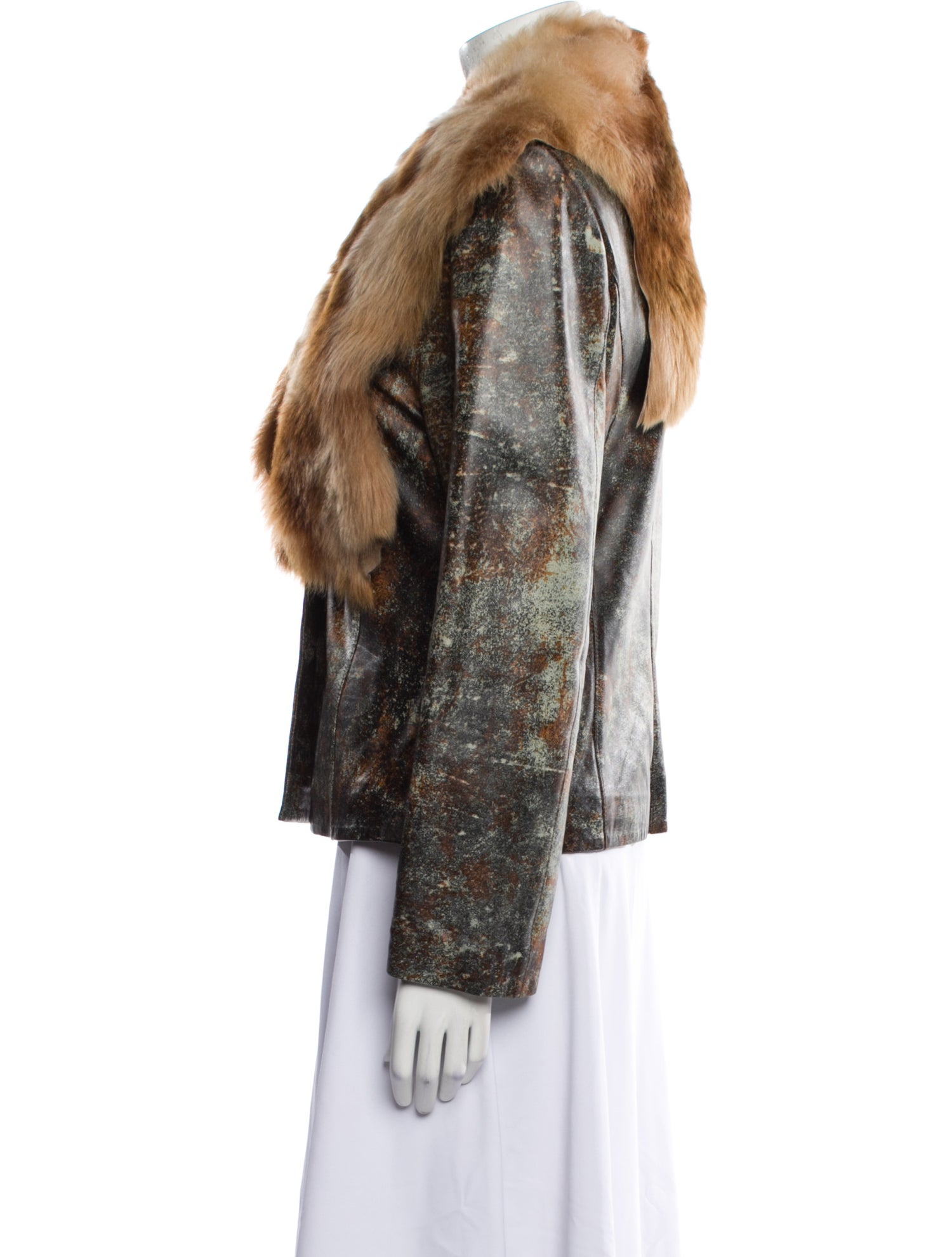 Just Cavalli Printed Faux Fur Jacket