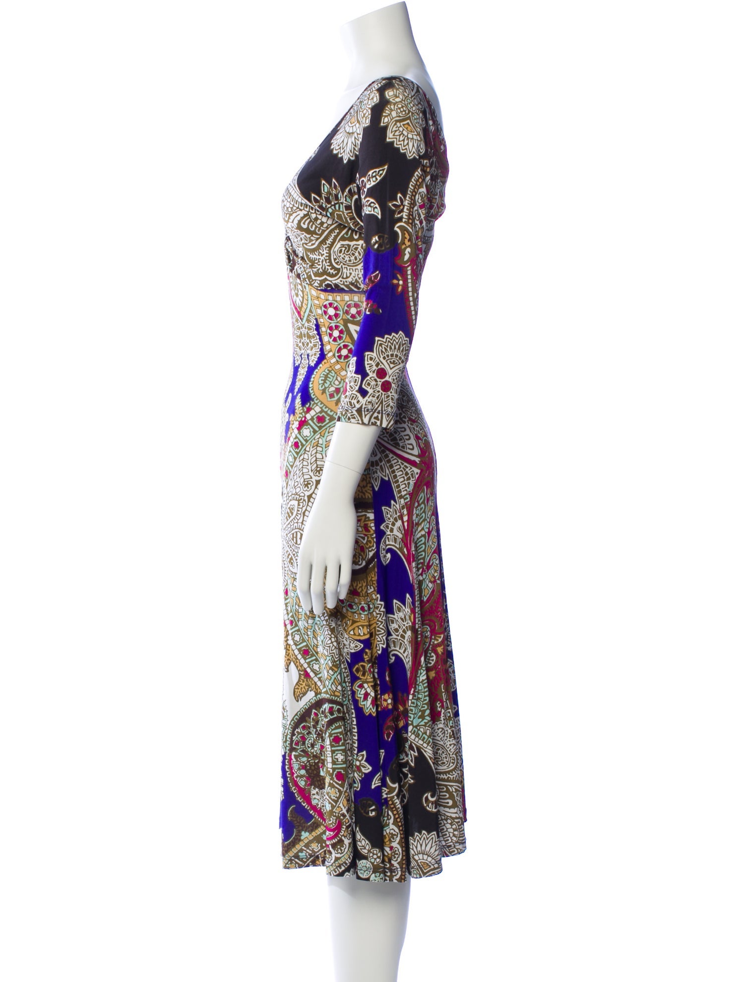 Just Cavalli Paisley Print Midi Length Dress