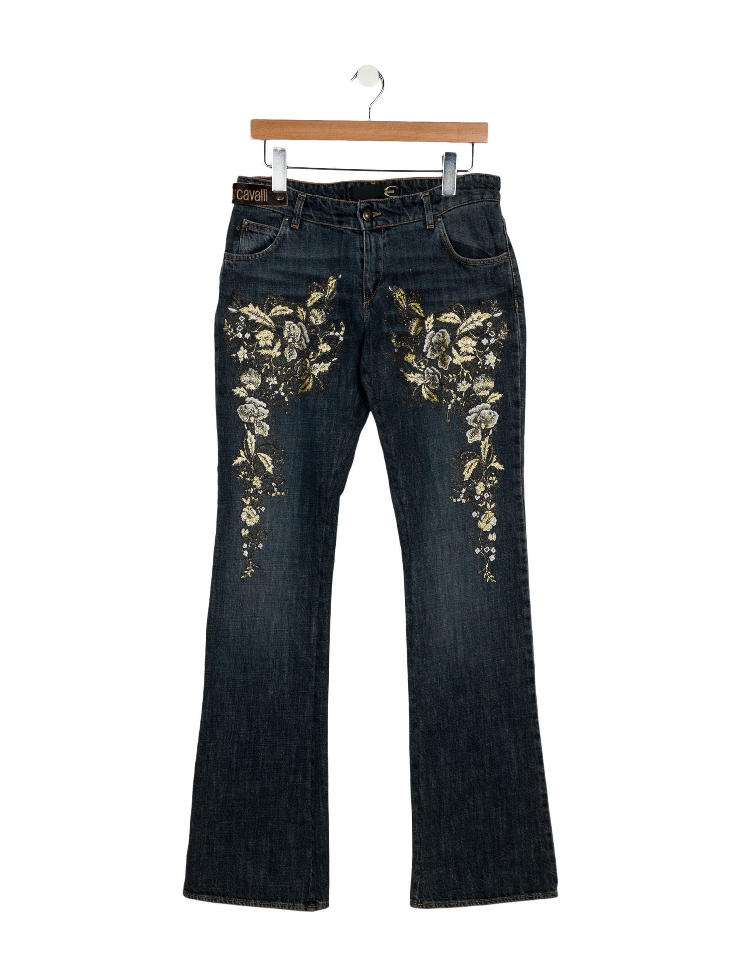 Just Cavalli Mid-Rise Wide Leg Jeans