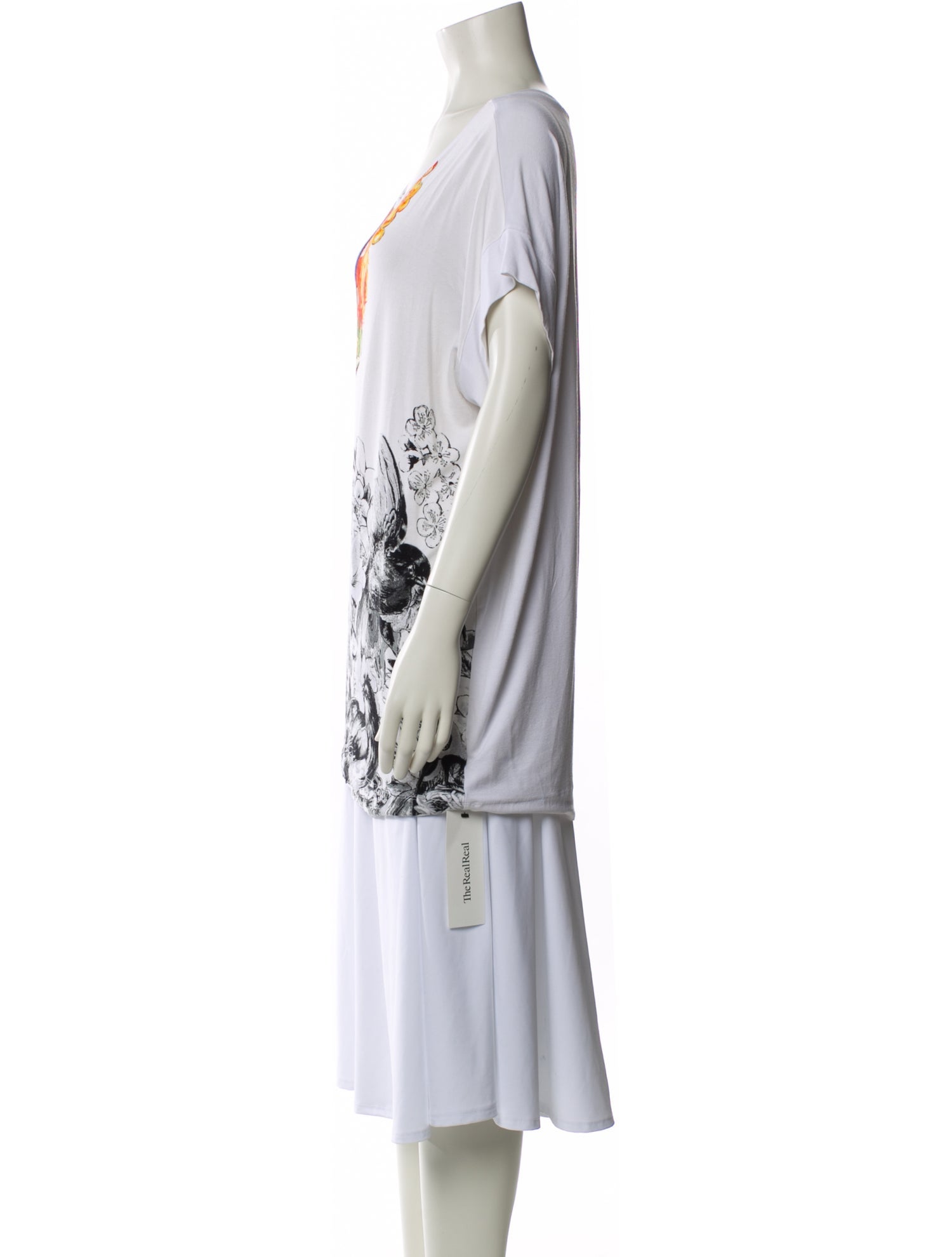 Just Cavalli Printed Cowl Neck T-Shirt