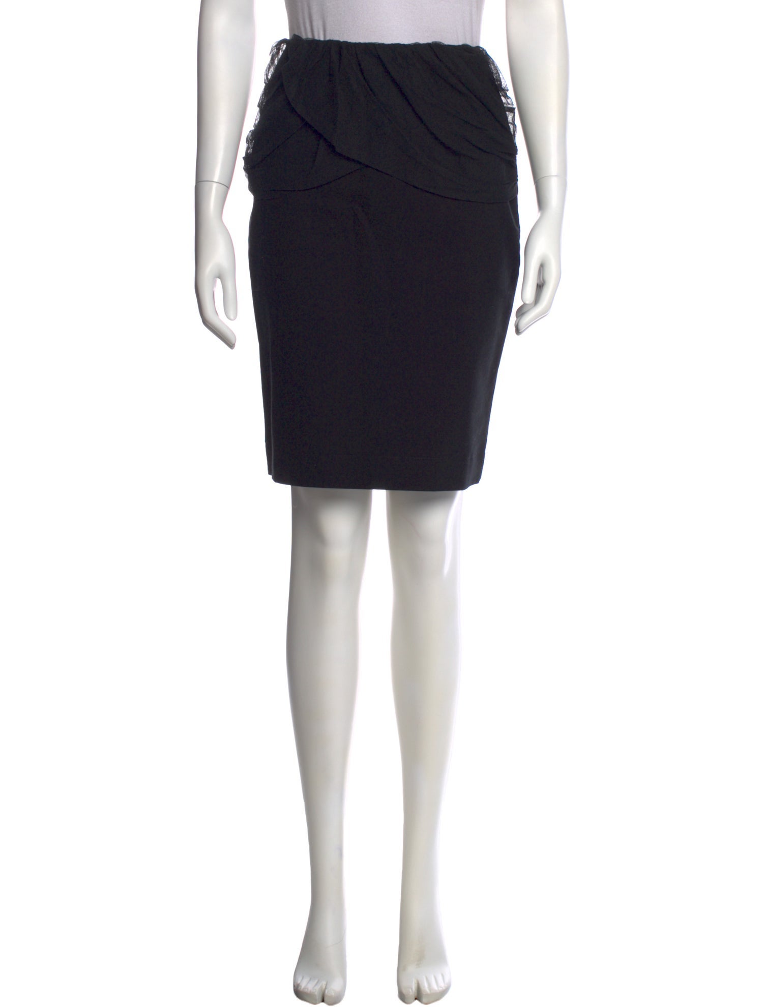 Just Cavalli Mesh Accents Knee-Length Skirt