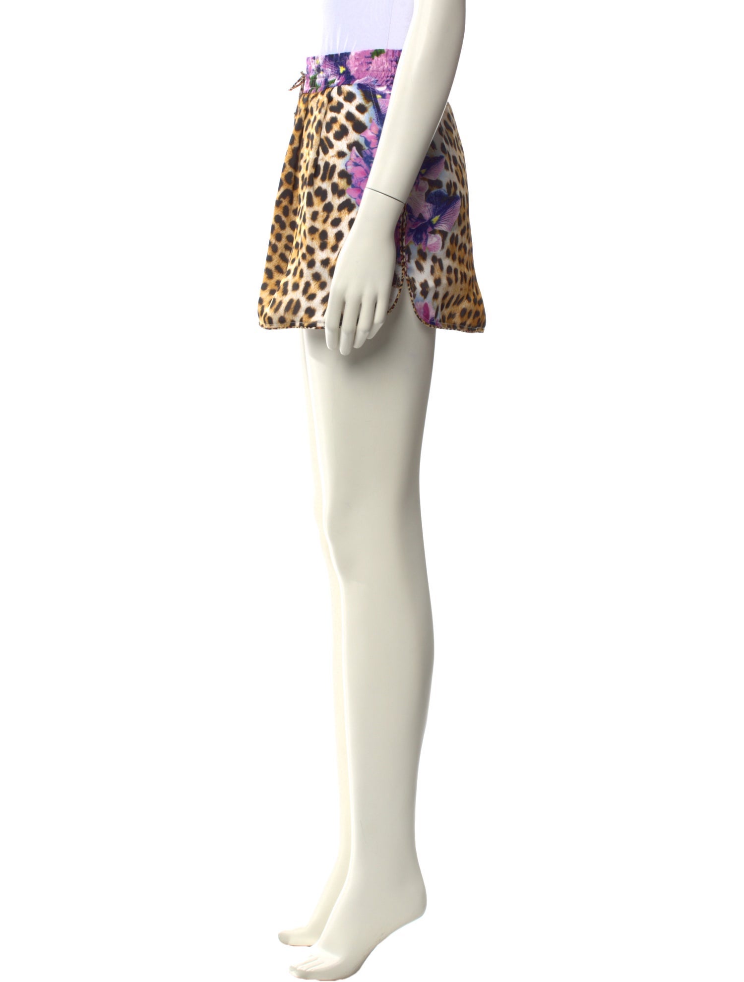 Just Cavalli Floral Print Mini Shorts