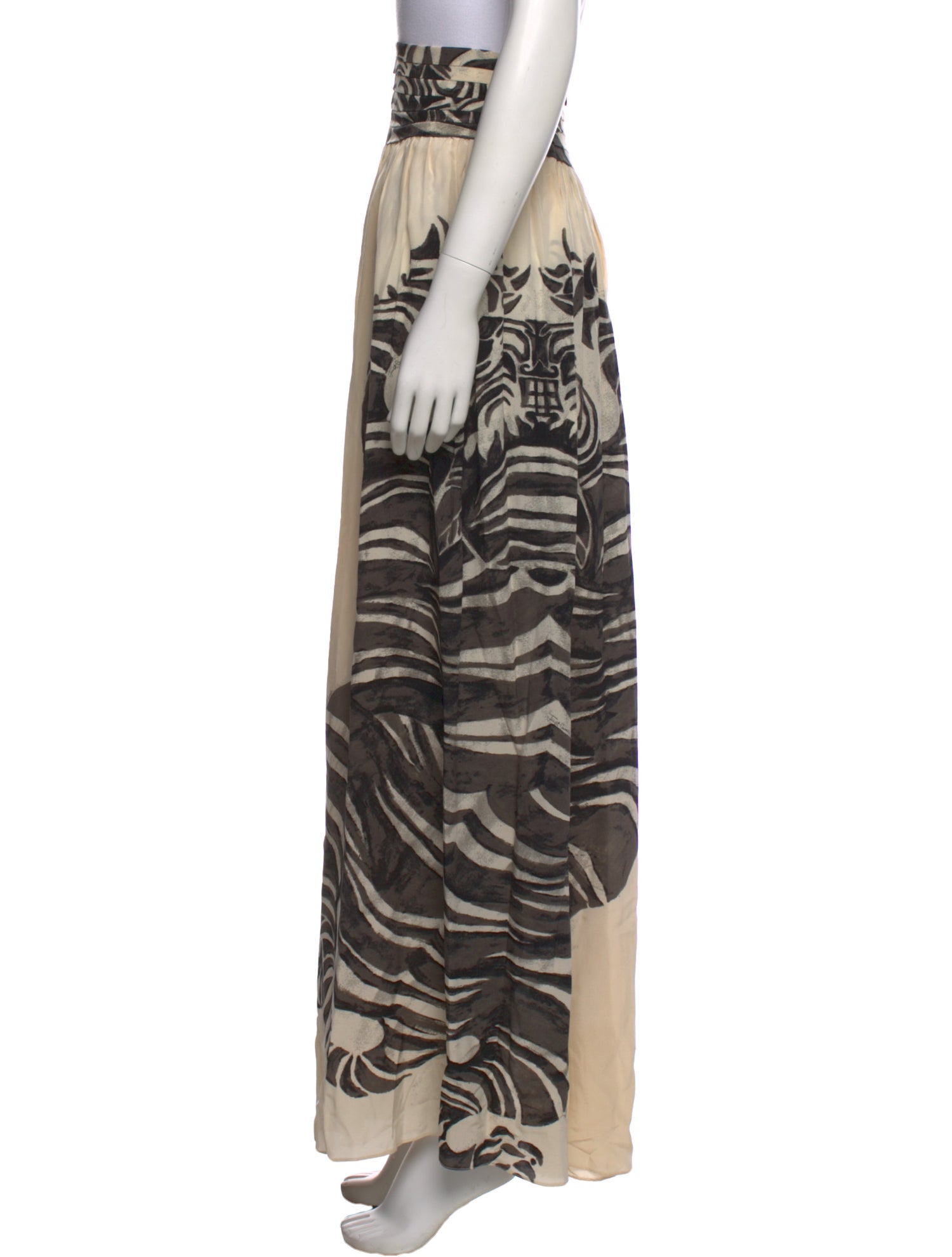 Just Cavalli Silk Long Skirt