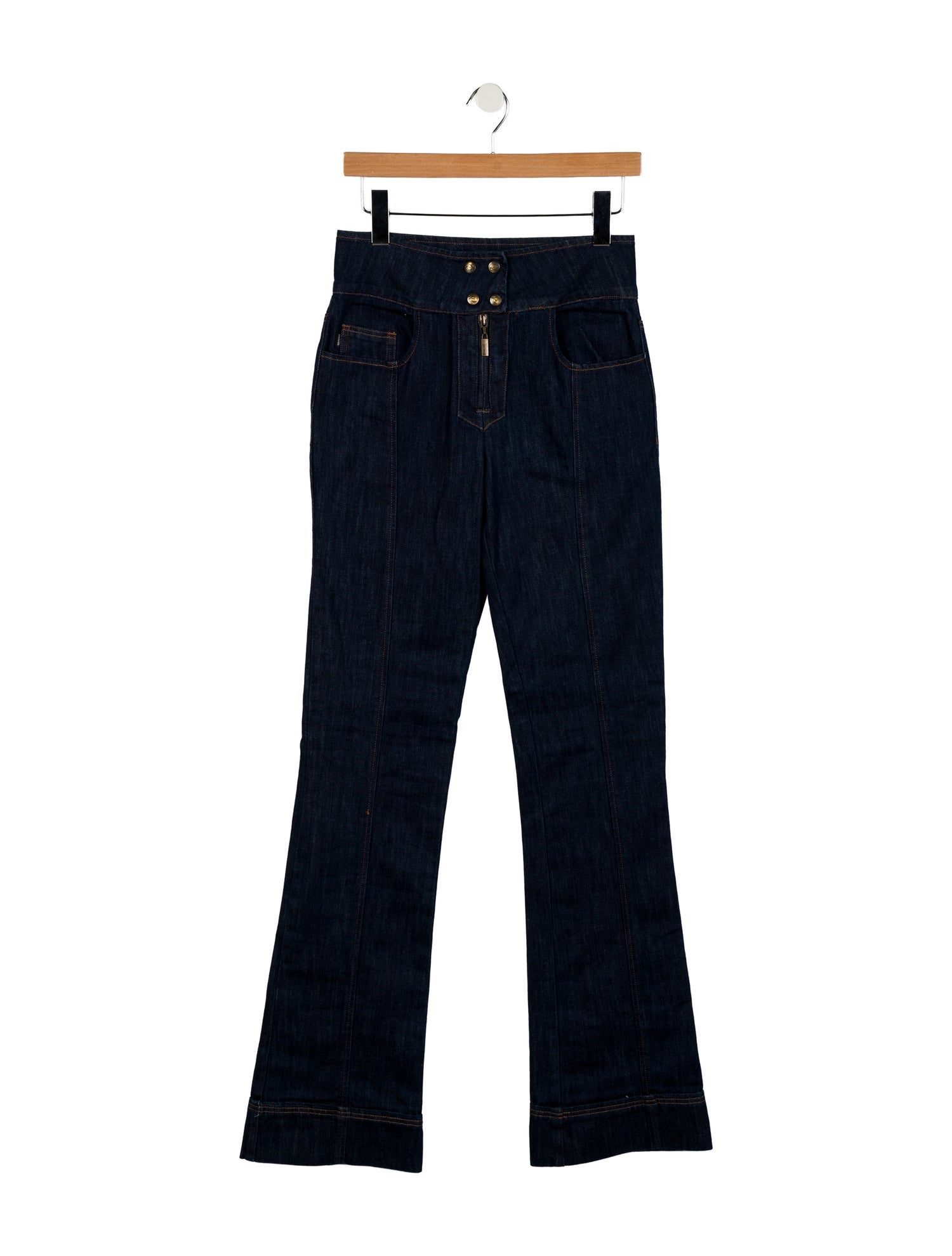 Just Cavalli Mid-Rise Wide Leg Jeans