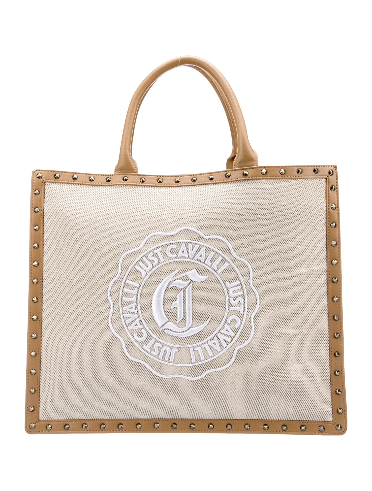 Just Cavalli Canvas Top Handle Bag