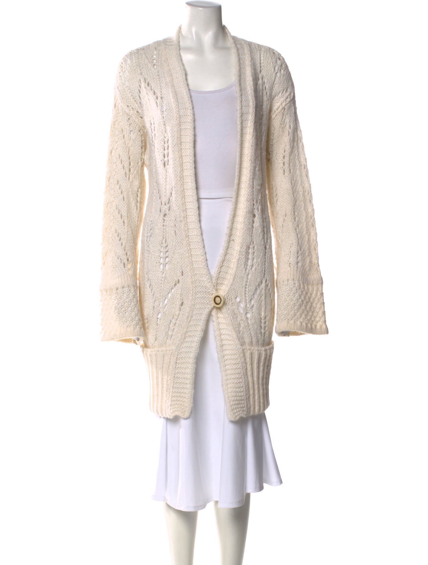 Just Cavalli Wool Open Front Sweater