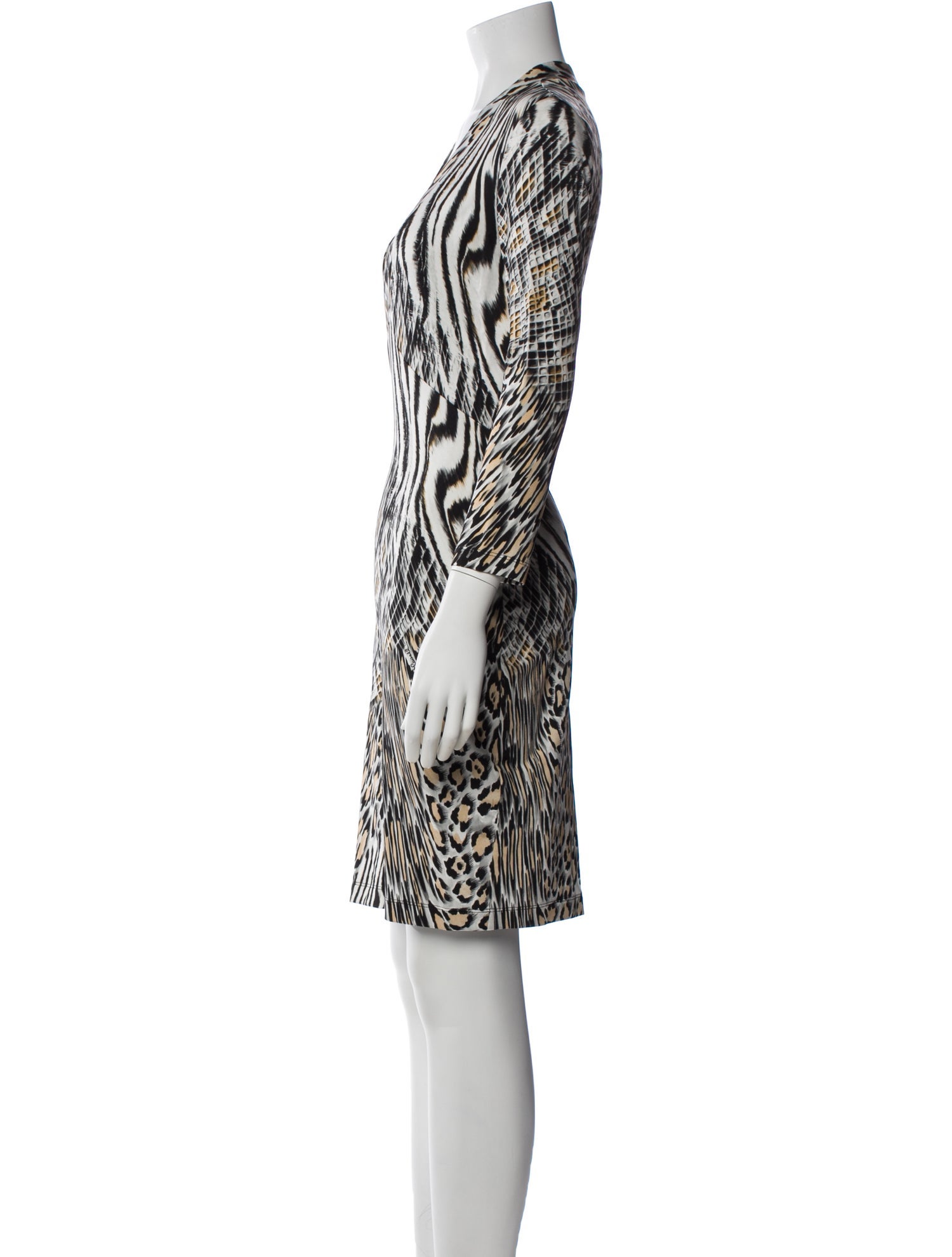 Just Cavalli Printed Knee-Length Dress w/ Tags