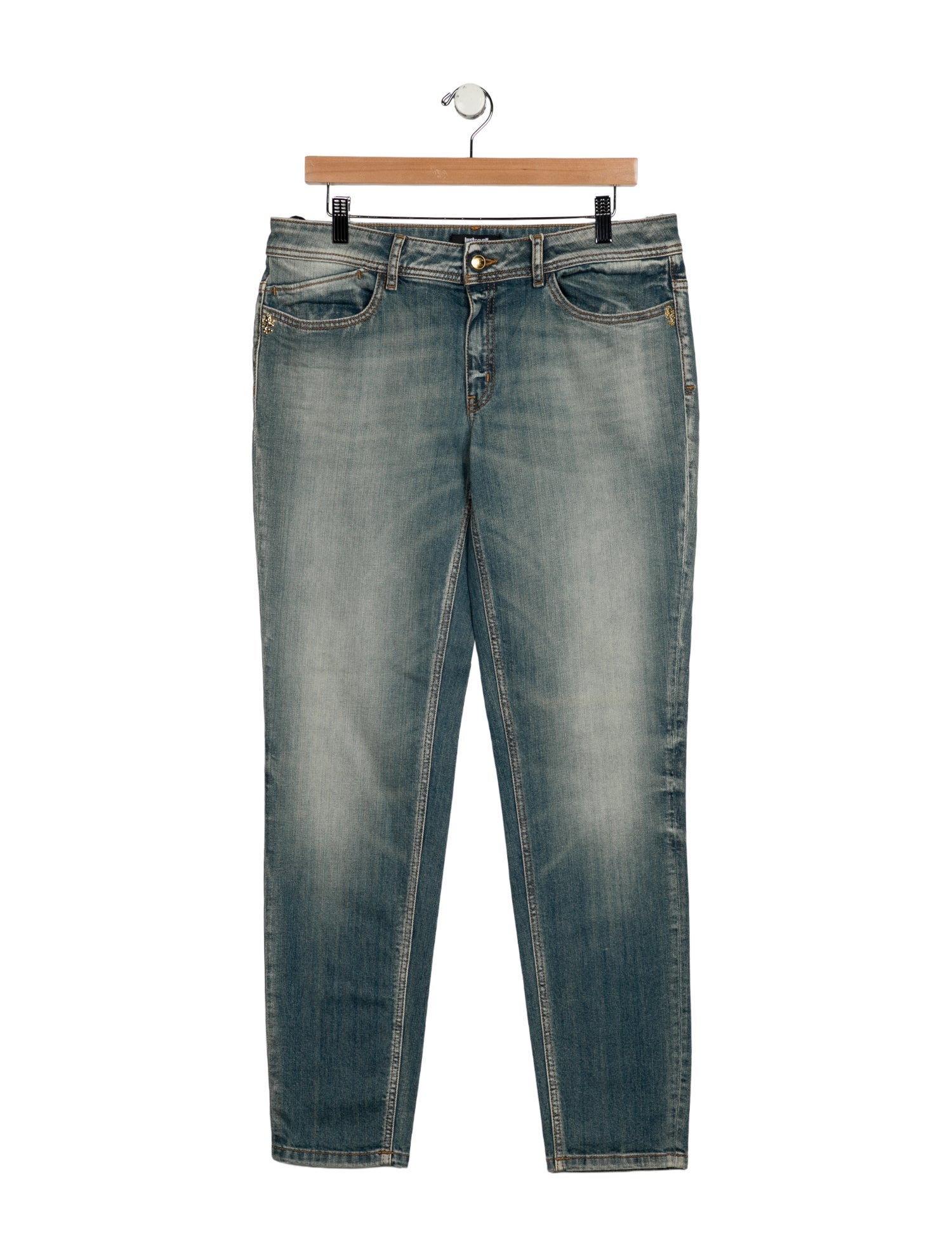 Just Cavalli Mid-Rise Straight Leg Jeans w/ Tags