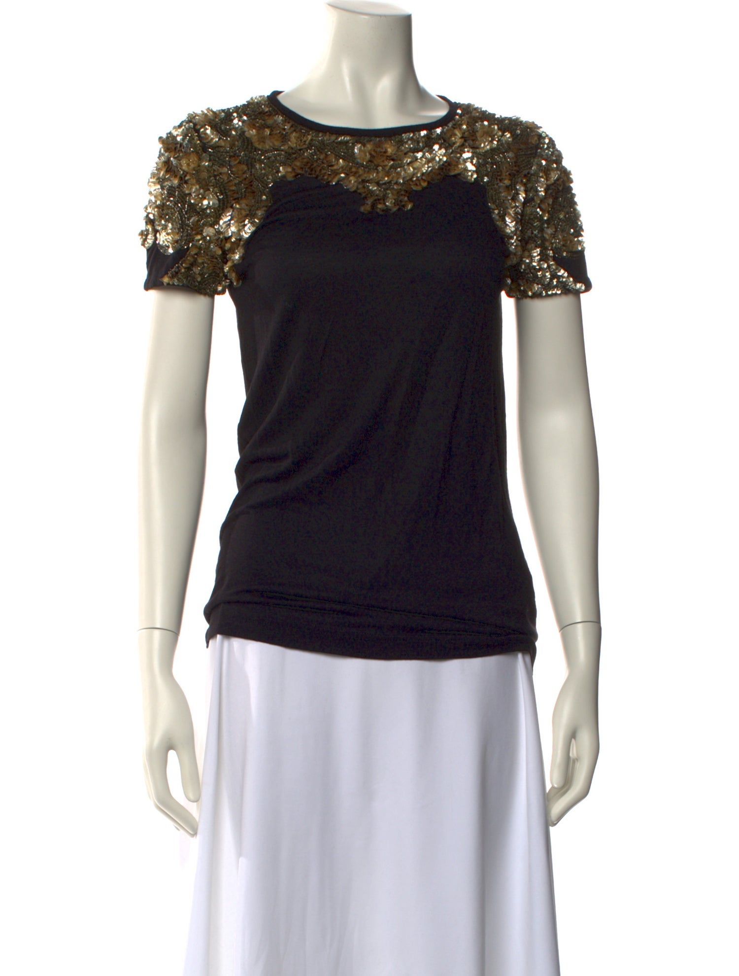 Just Cavalli Scoop Neck Short Sleeve Top