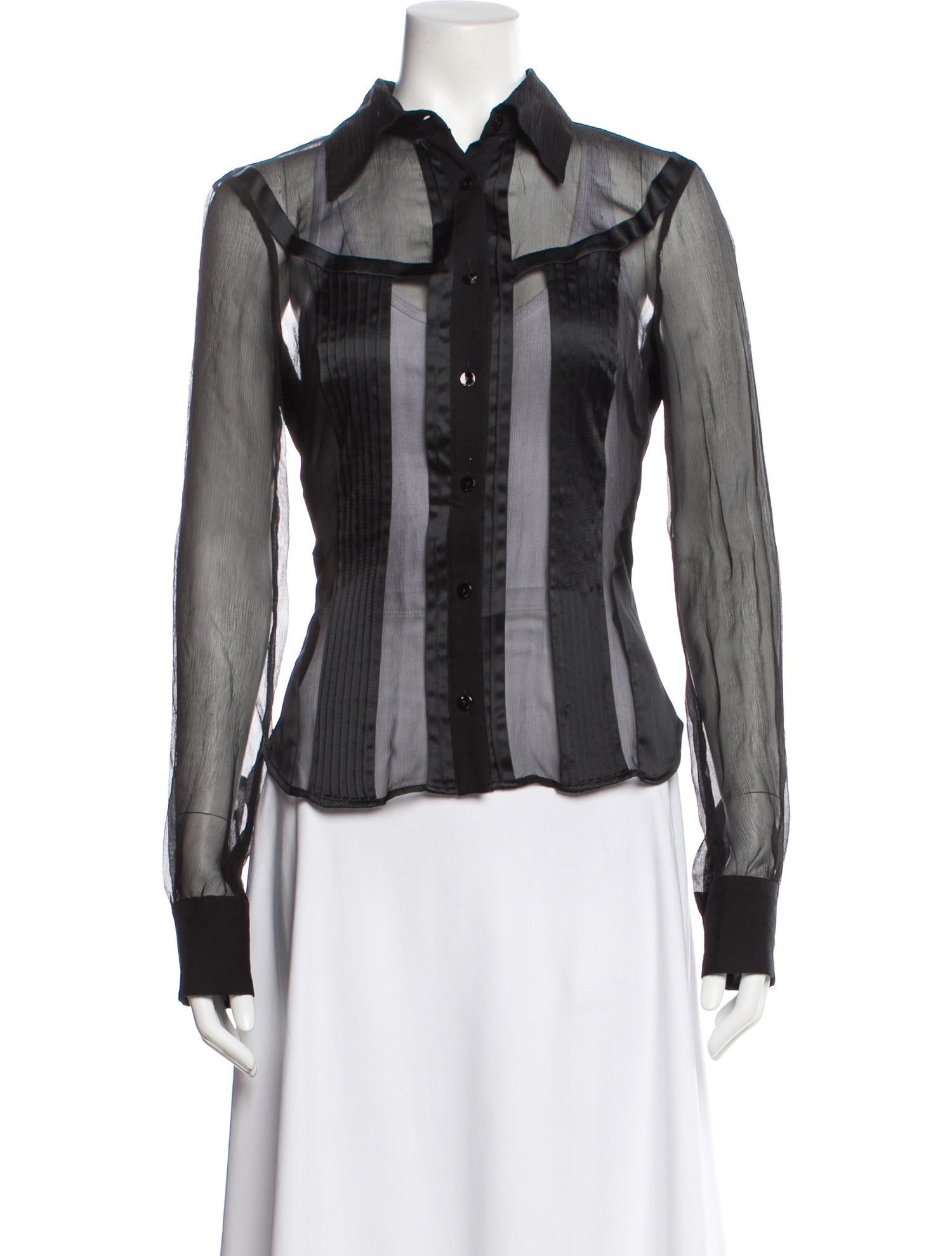 Just Cavalli Long Sleeve Button-Up Top