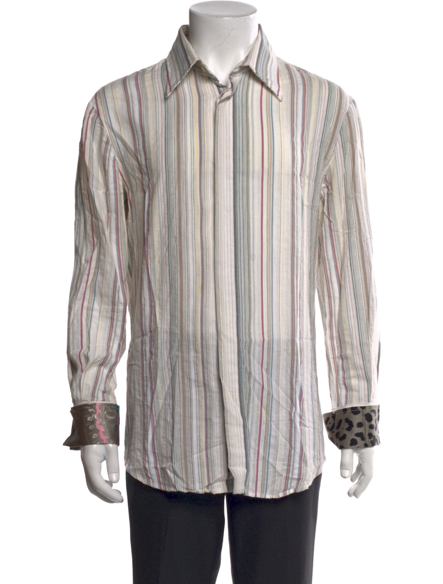 Just Cavalli Striped Long Sleeve Dress Shirt