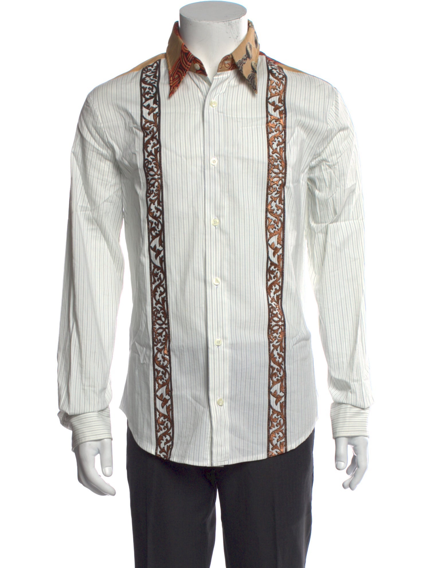 Just Cavalli 2000's Striped Dress Shirt