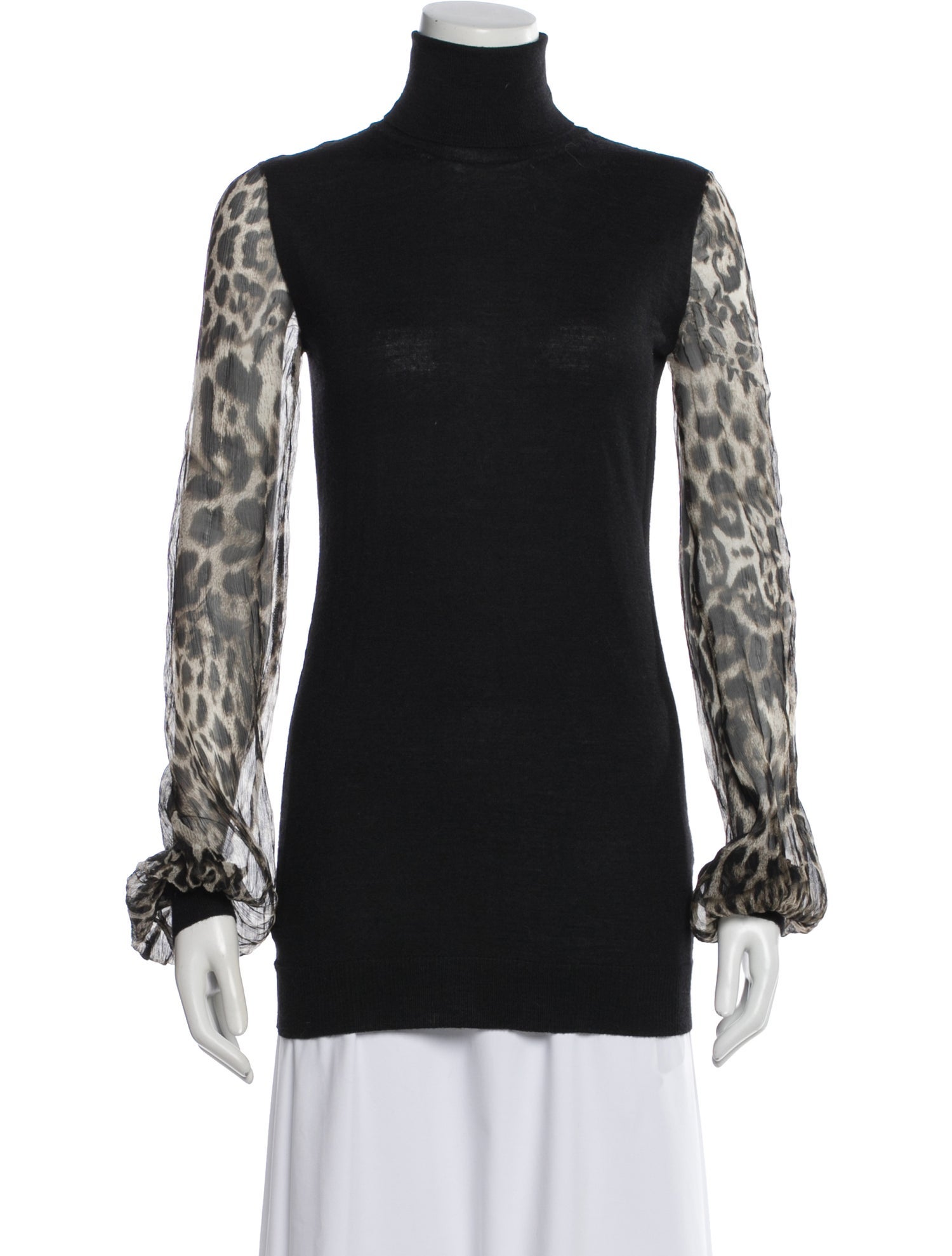 Just Cavalli Animal Print Turtleneck Top