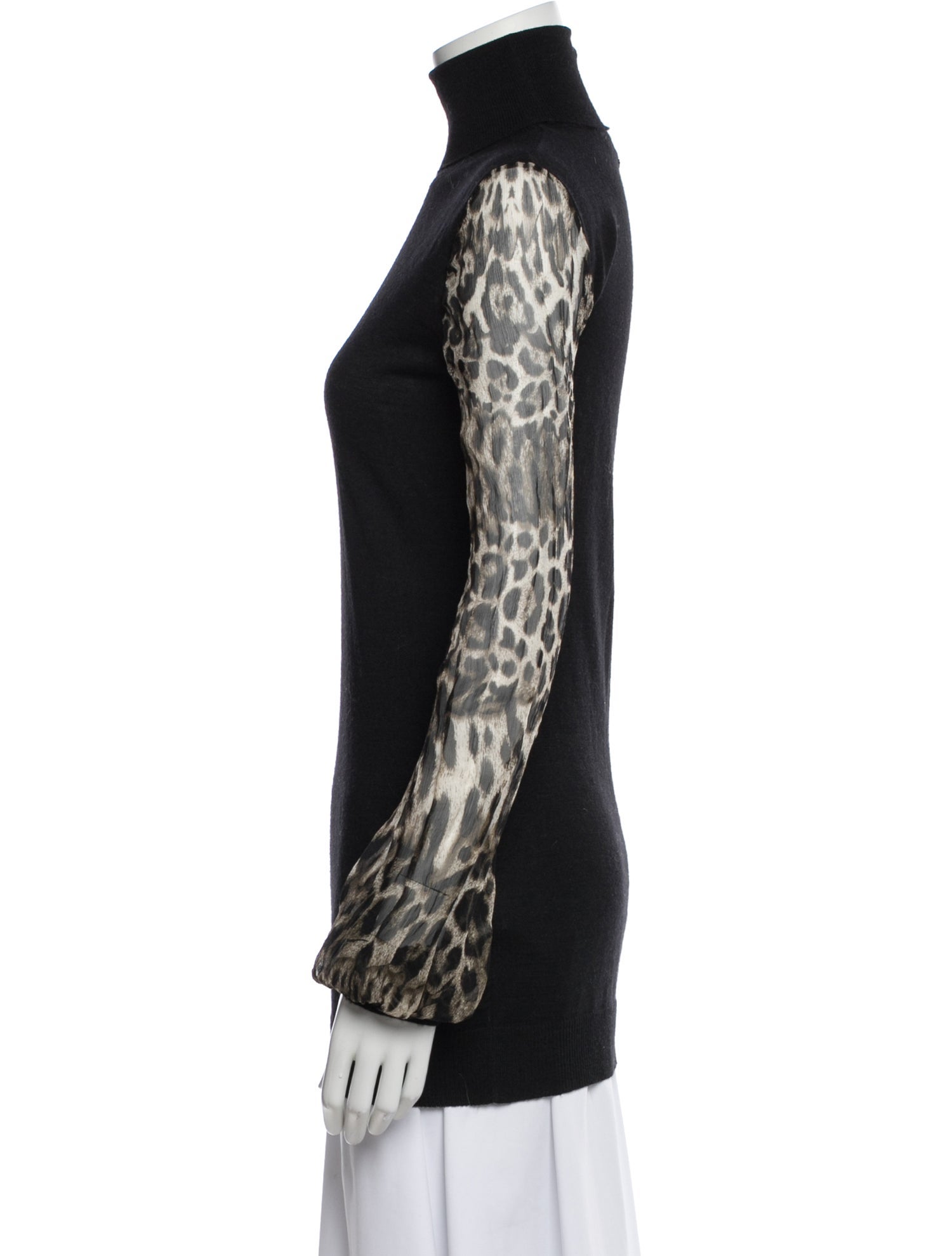 Just Cavalli Animal Print Turtleneck Top