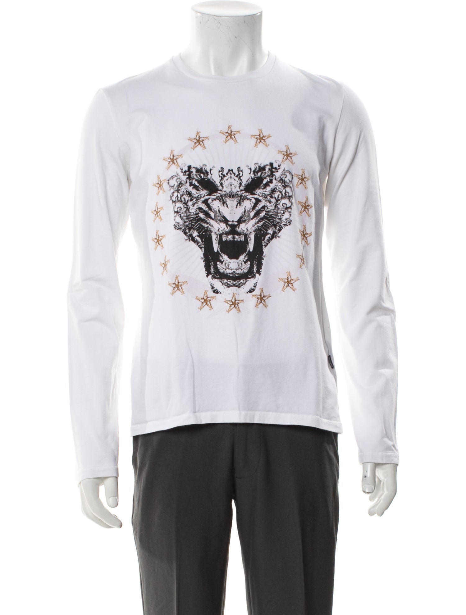 Just Cavalli Graphic Print Crew Neck Henley